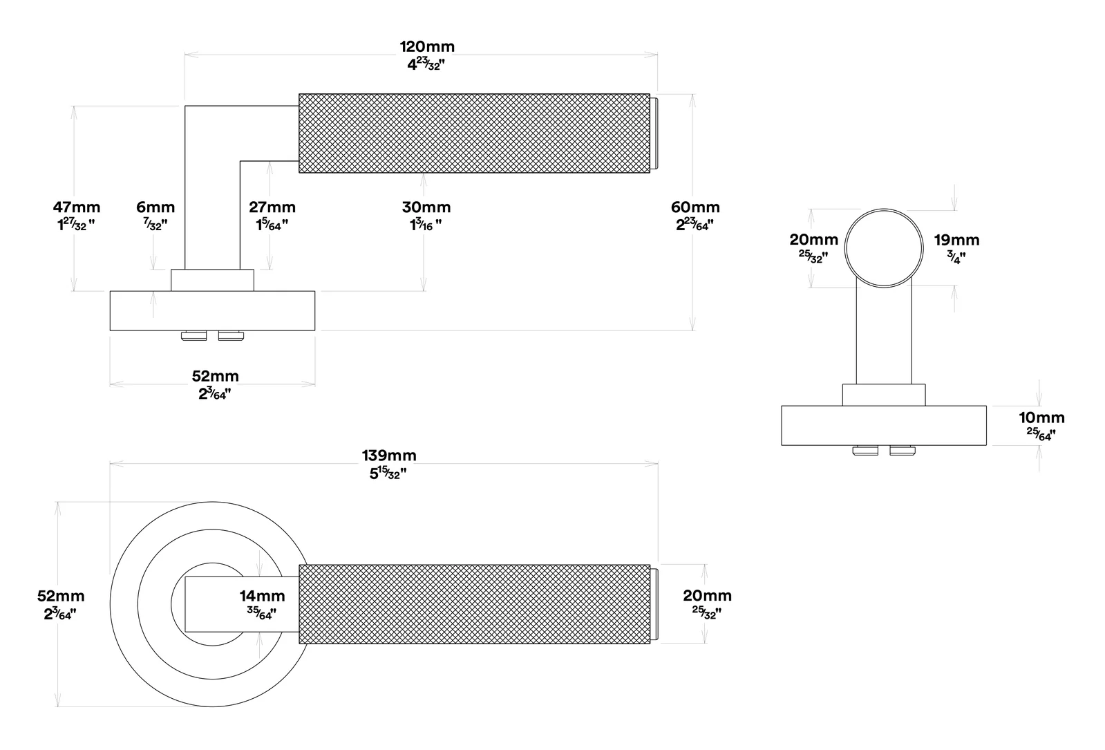 Iver Brunswick Door Lever on Round Rose Entrance Kit Key/Key - Available in Various Finishes - Image 3