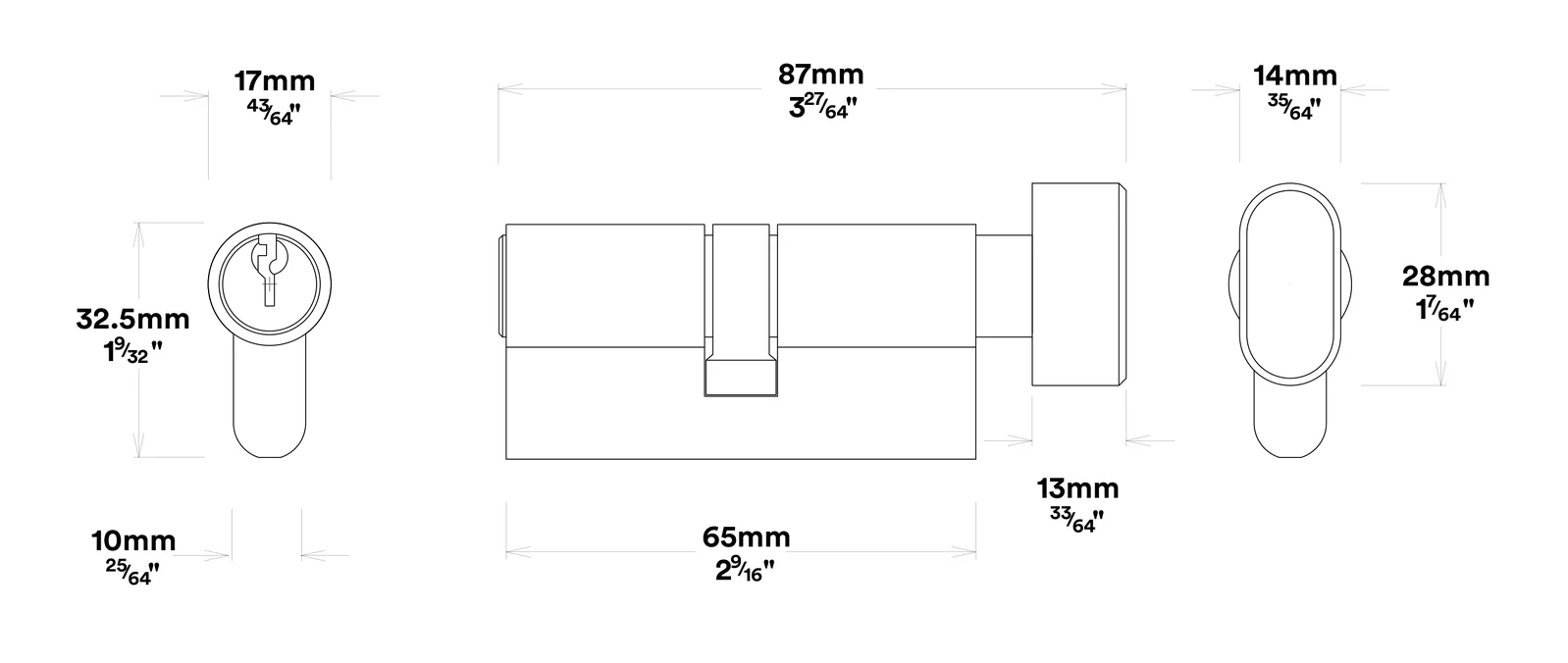 Iver Brunswick Door Lever on Round Rose Entrance Kit Key/Thumb - Available in Various Finishes - Image 4