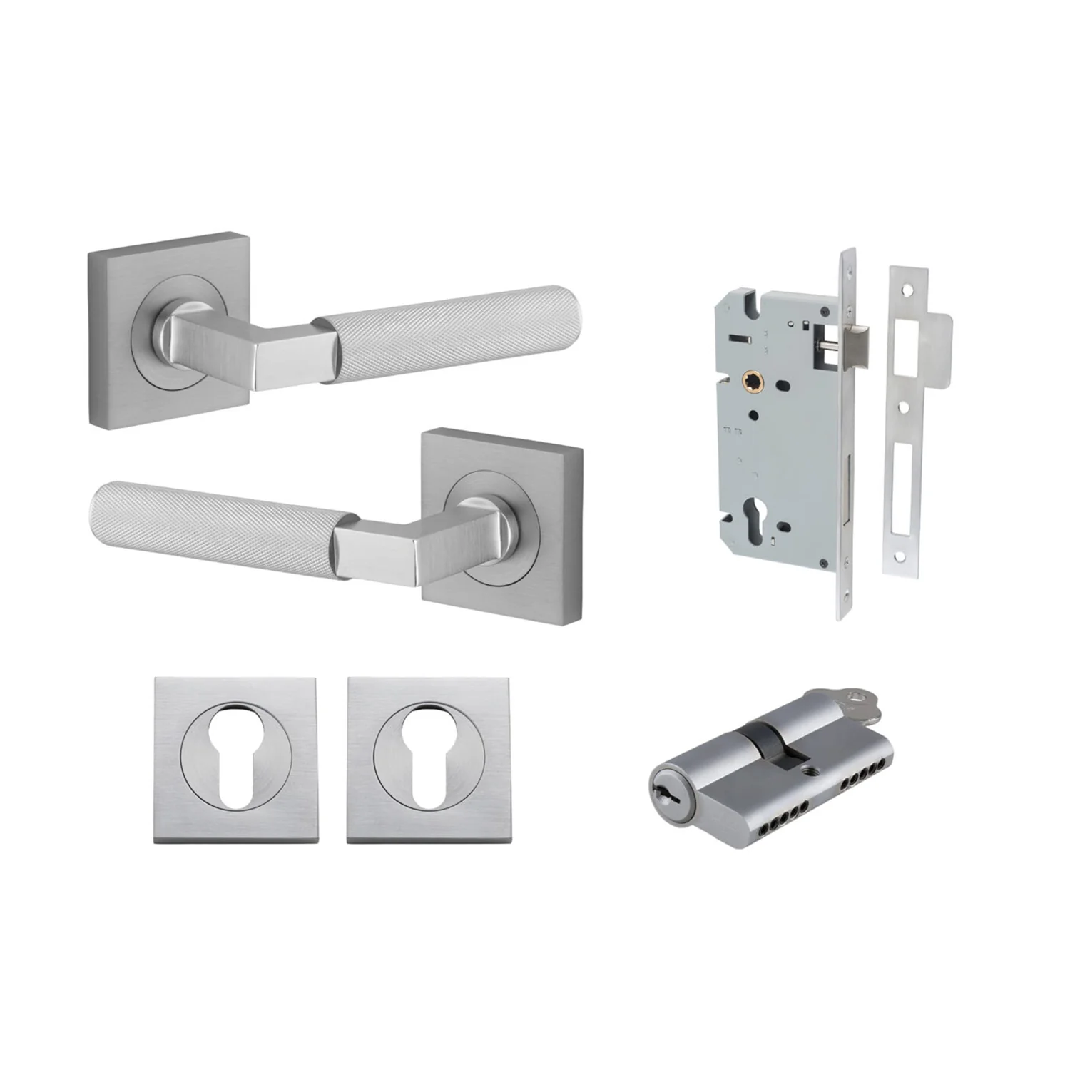Iver Brunswick Door Lever on Square Rose Entrance Kit Key/Key - Available in Various Finishes - Image 10