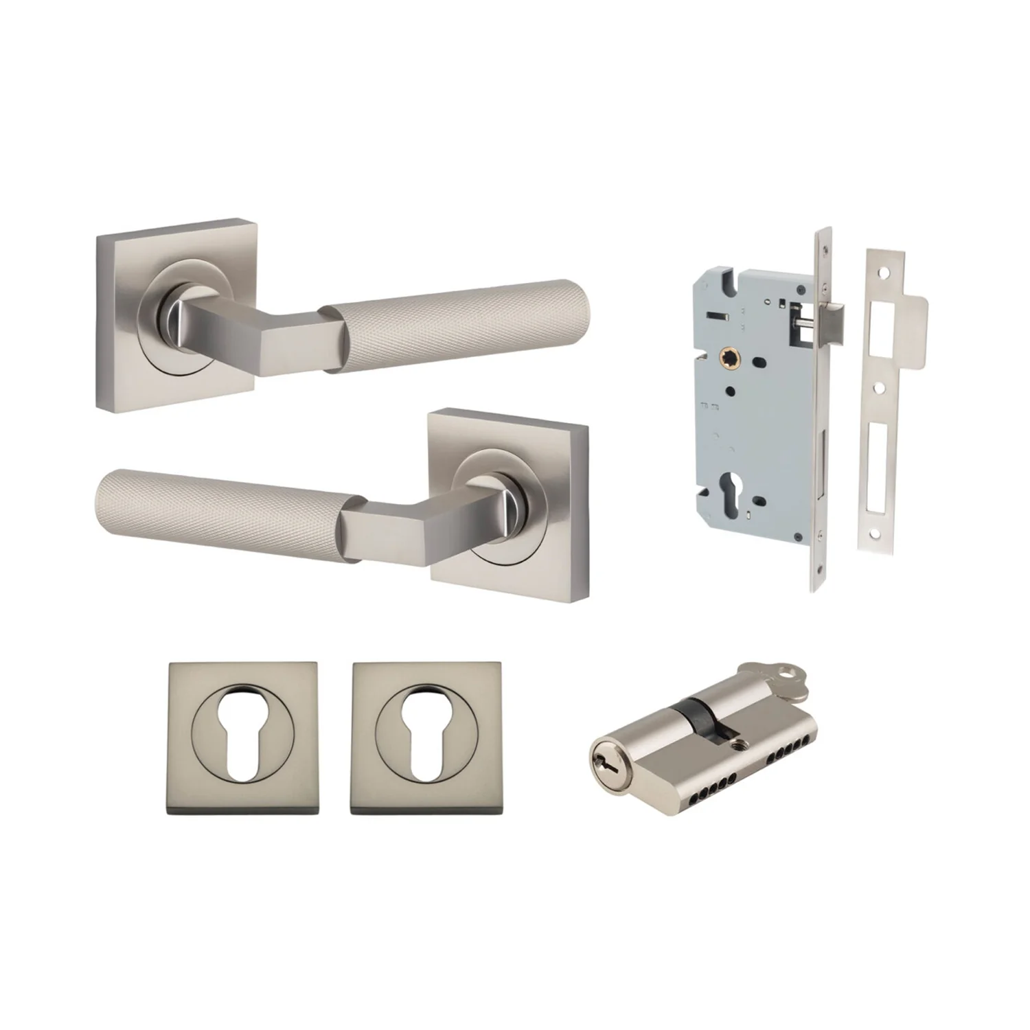 Iver Brunswick Door Lever on Square Rose Entrance Kit Key/Key - Available in Various Finishes - Image 11