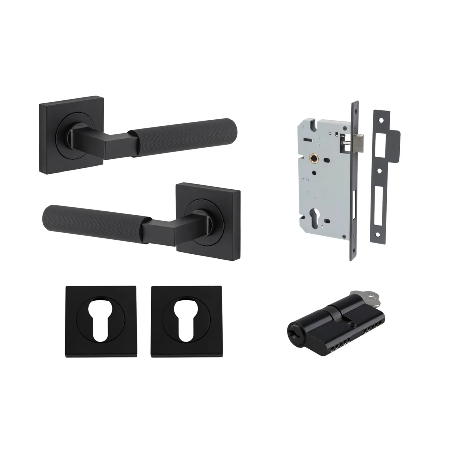Iver Brunswick Door Lever on Square Rose Entrance Kit Key/Key - Available in Various Finishes - Image 8