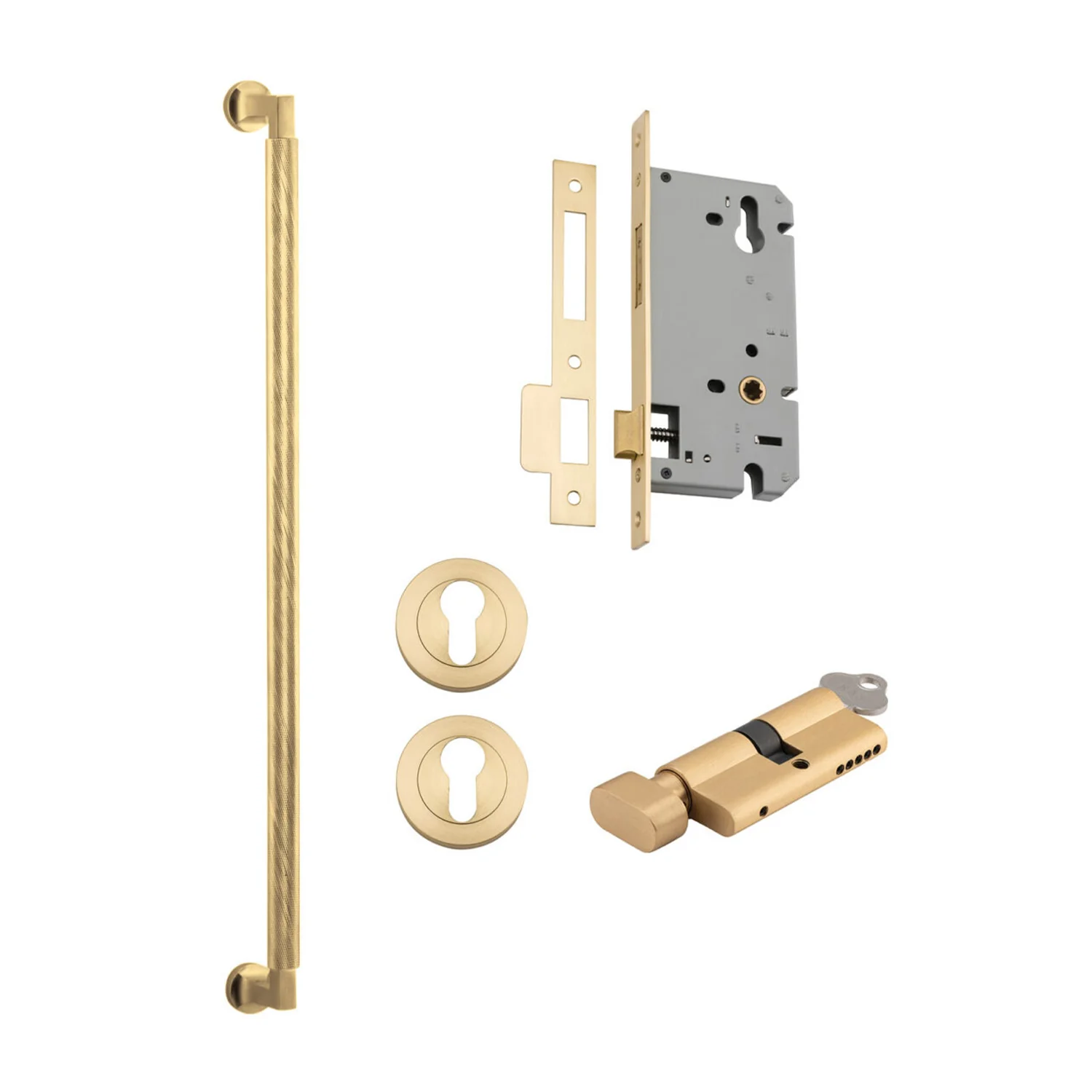 Iver Brunswick Door Pull Handle Entrance Kit Key/Thumb 600mm - Available in Various Finishes - Image 11