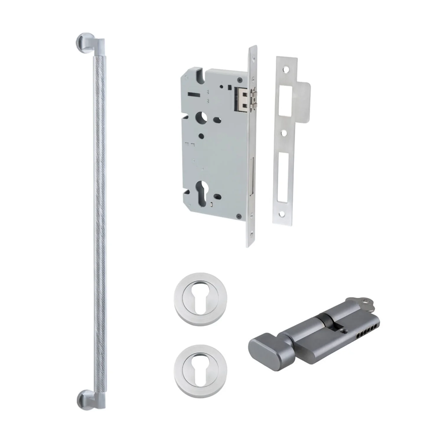 Iver Brunswick Door Pull Handle Entrance Kit Key/Thumb 600mm - Available in Various Finishes - Image 9