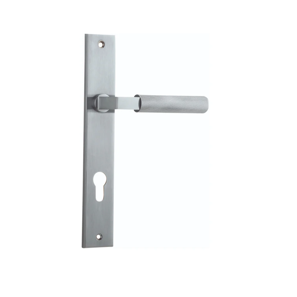 Iver Brunswick Door Lever Handle on Rectangular Backplate Brushed Chrome - Image 5
