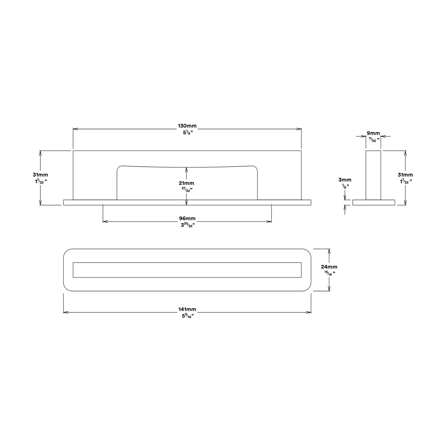 Iver Cali Cabinet Pull with Backplate - Available in Various Finishes and Sizes - Image 3