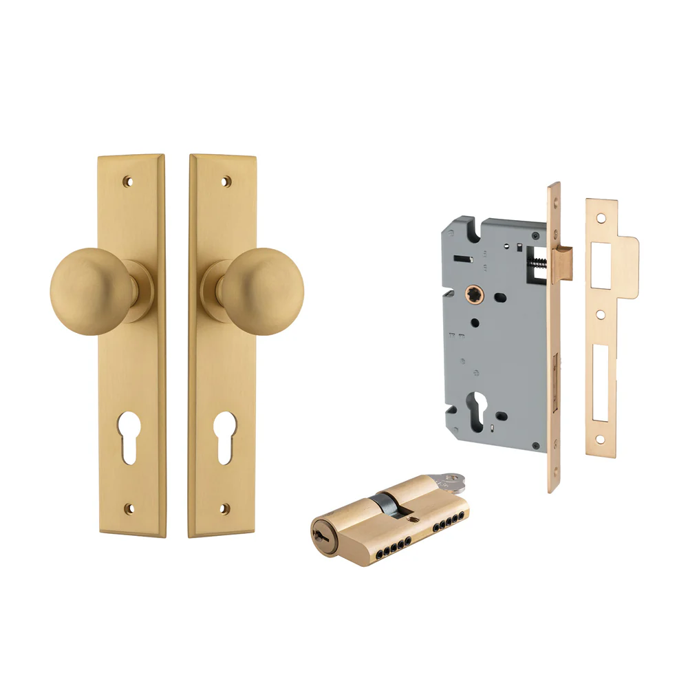 Iver Cambridge Door Knob on Chamfered Backplate Entrance Kit Key/Key - Available in Various Finishes - Image 13