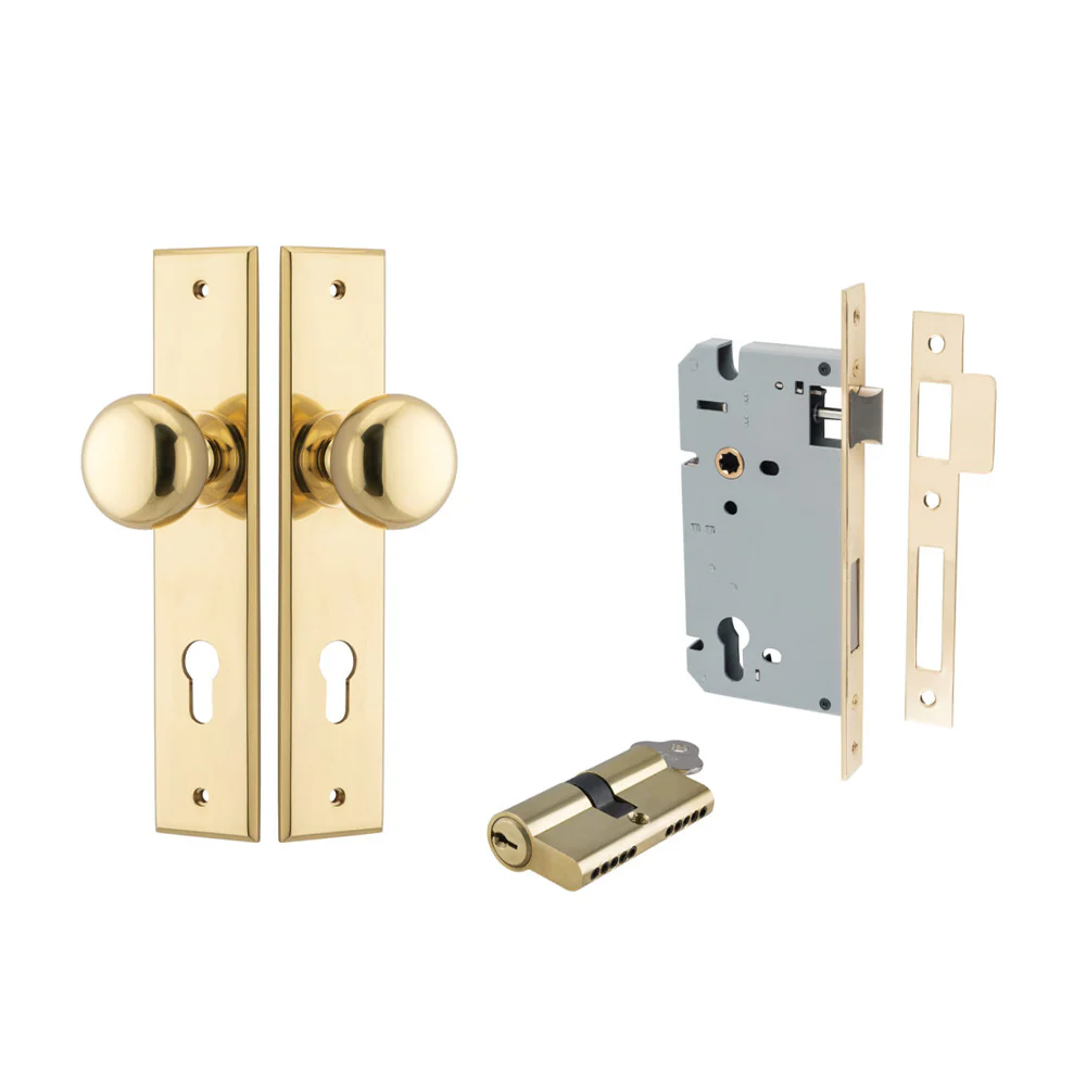 Iver Cambridge Door Knob on Chamfered Backplate Entrance Kit Key/Key - Available in Various Finishes - Image 5