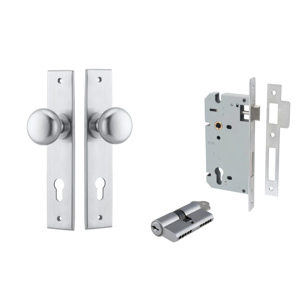 Iver Cambridge Door Knob on Chamfered Backplate Entrance Kit Key/Key - Available in Various Finishes - Image 8