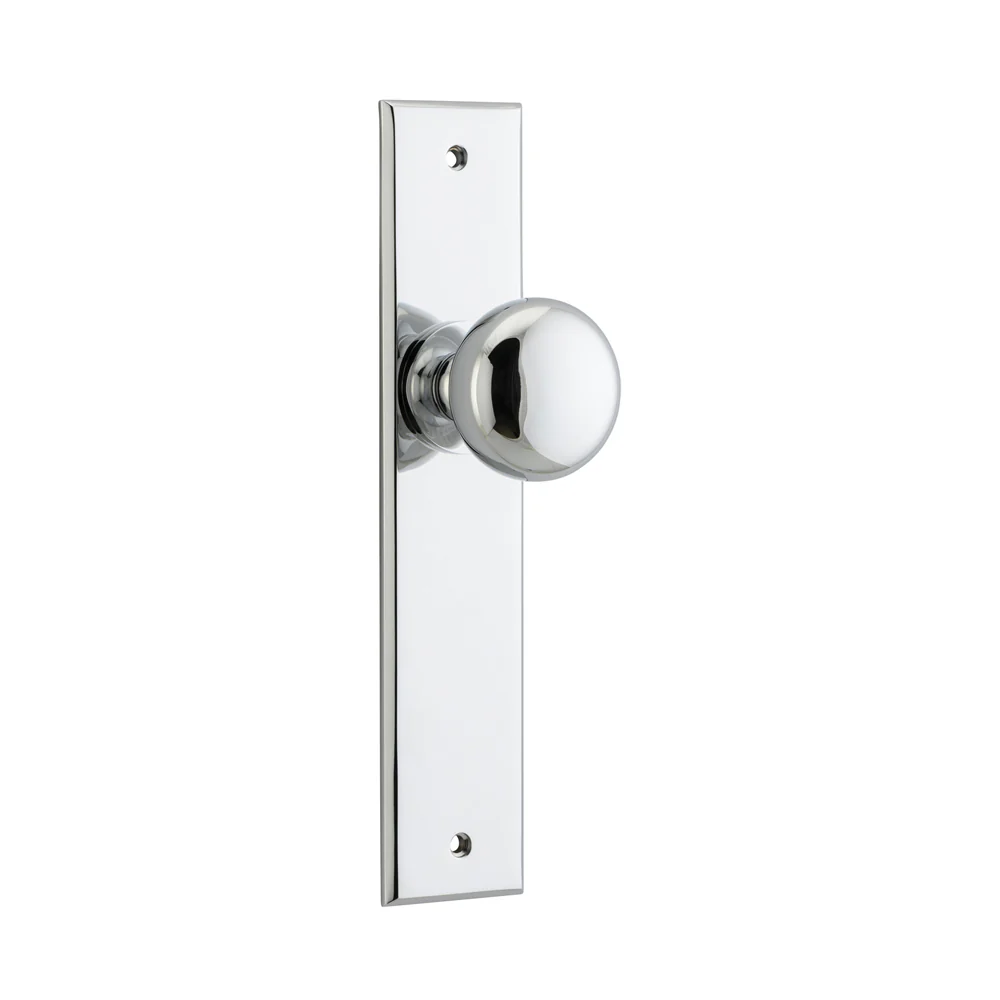 Iver Cambridge Door Knob on Chamfered Backplate Polished Chrome - Image 3