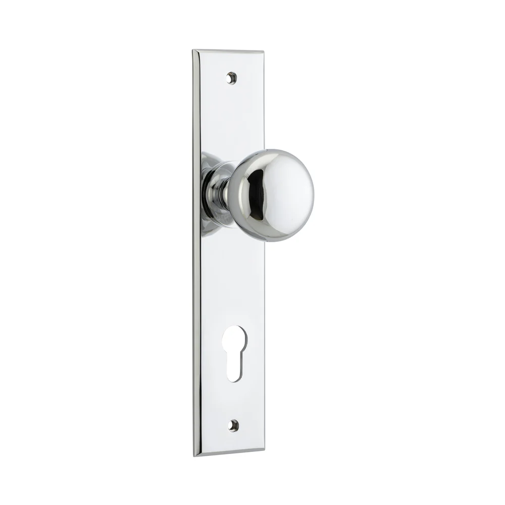 Iver Cambridge Door Knob on Chamfered Backplate Polished Chrome - Image 4