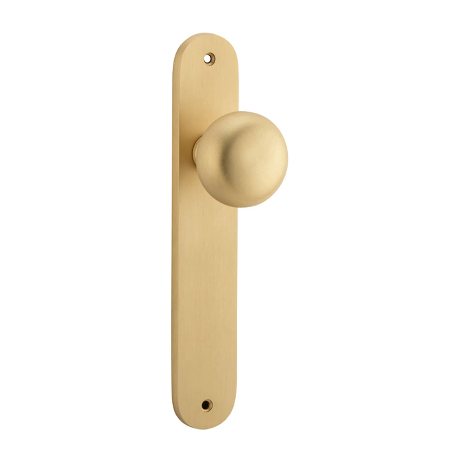 Iver Cambridge Door Knob on Oval Backplate Brushed Brass - Image 3