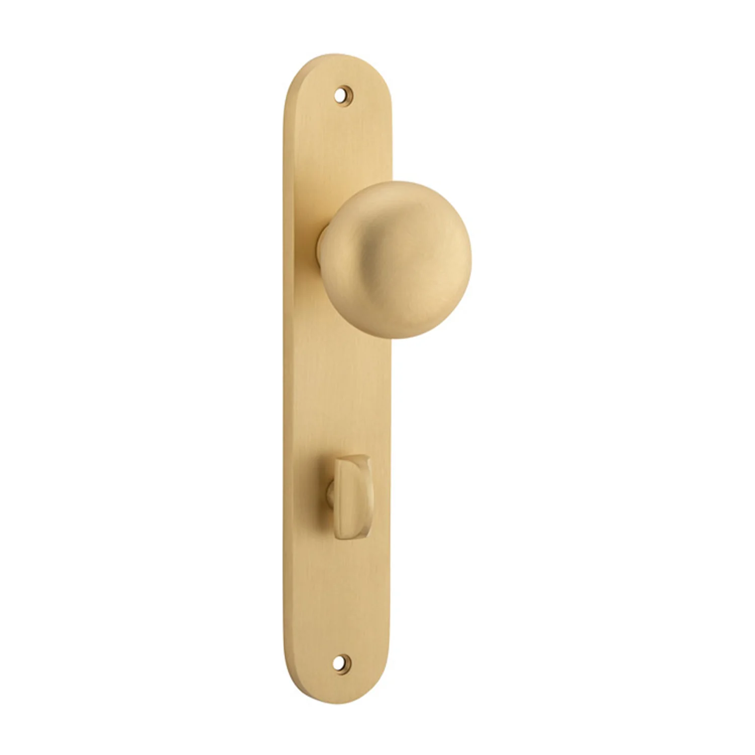 Iver Cambridge Door Knob on Oval Backplate Brushed Brass - Image 5