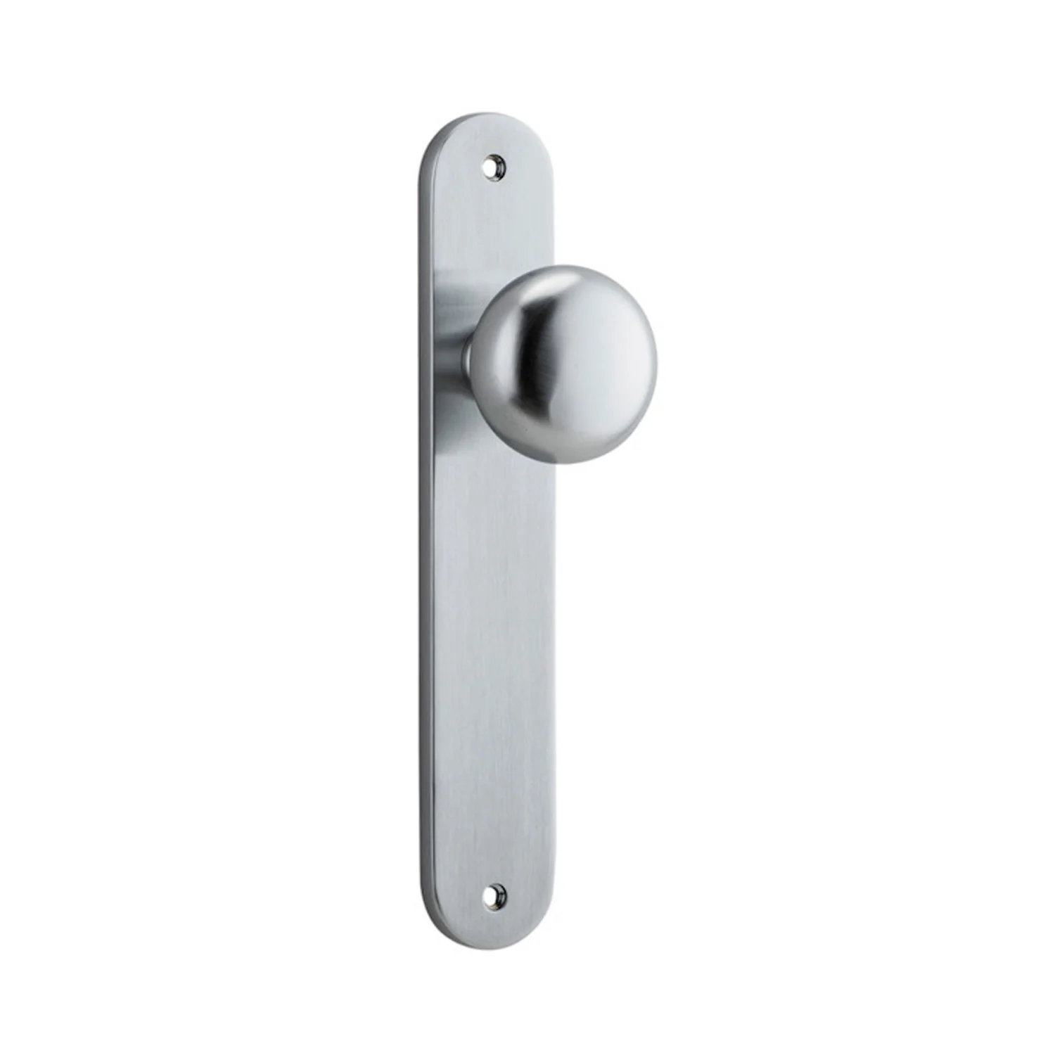 Iver Cambridge Door Knob on Oval Backplate Brushed Chrome - Image 2