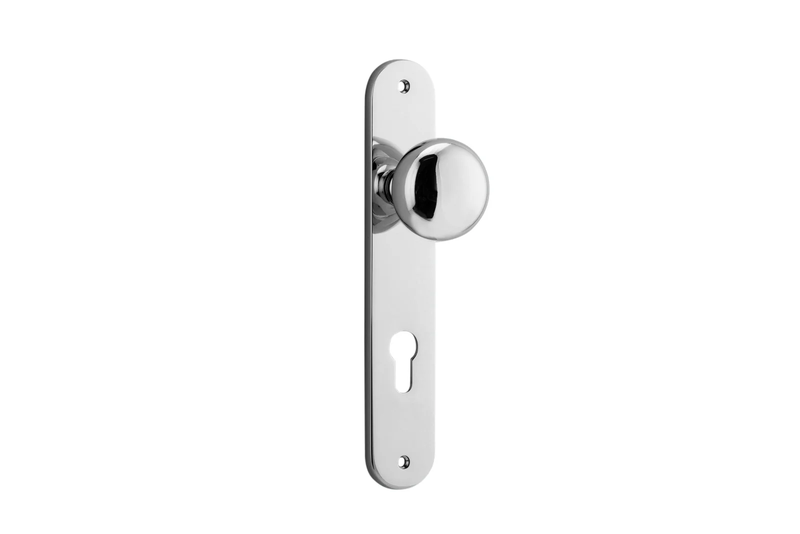 Iver Cambridge Door Knob on Oval Backplate Chrome Plated - Image 3