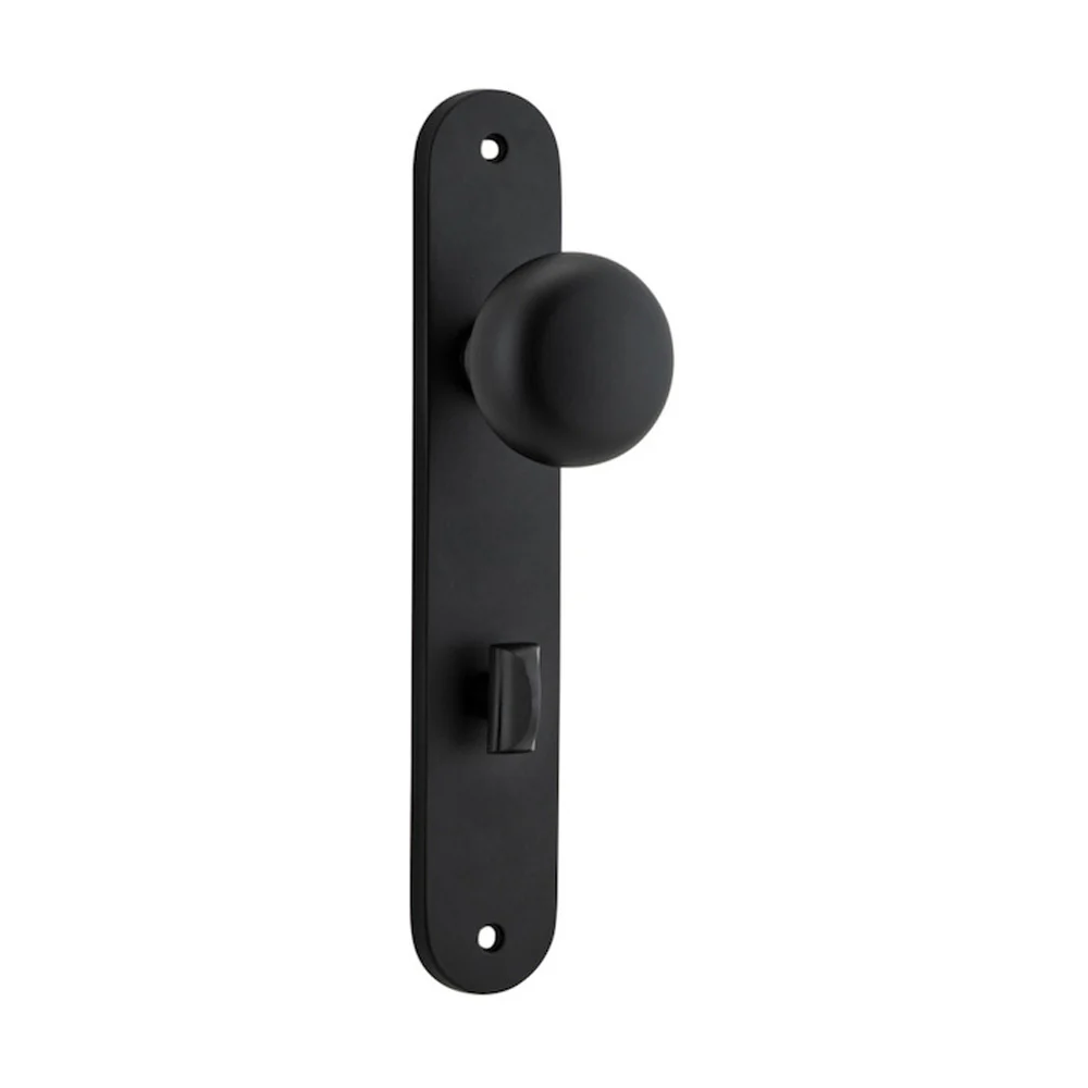 Iver Cambridge Door Knob on Oval Backplate Matt Black - Image 4