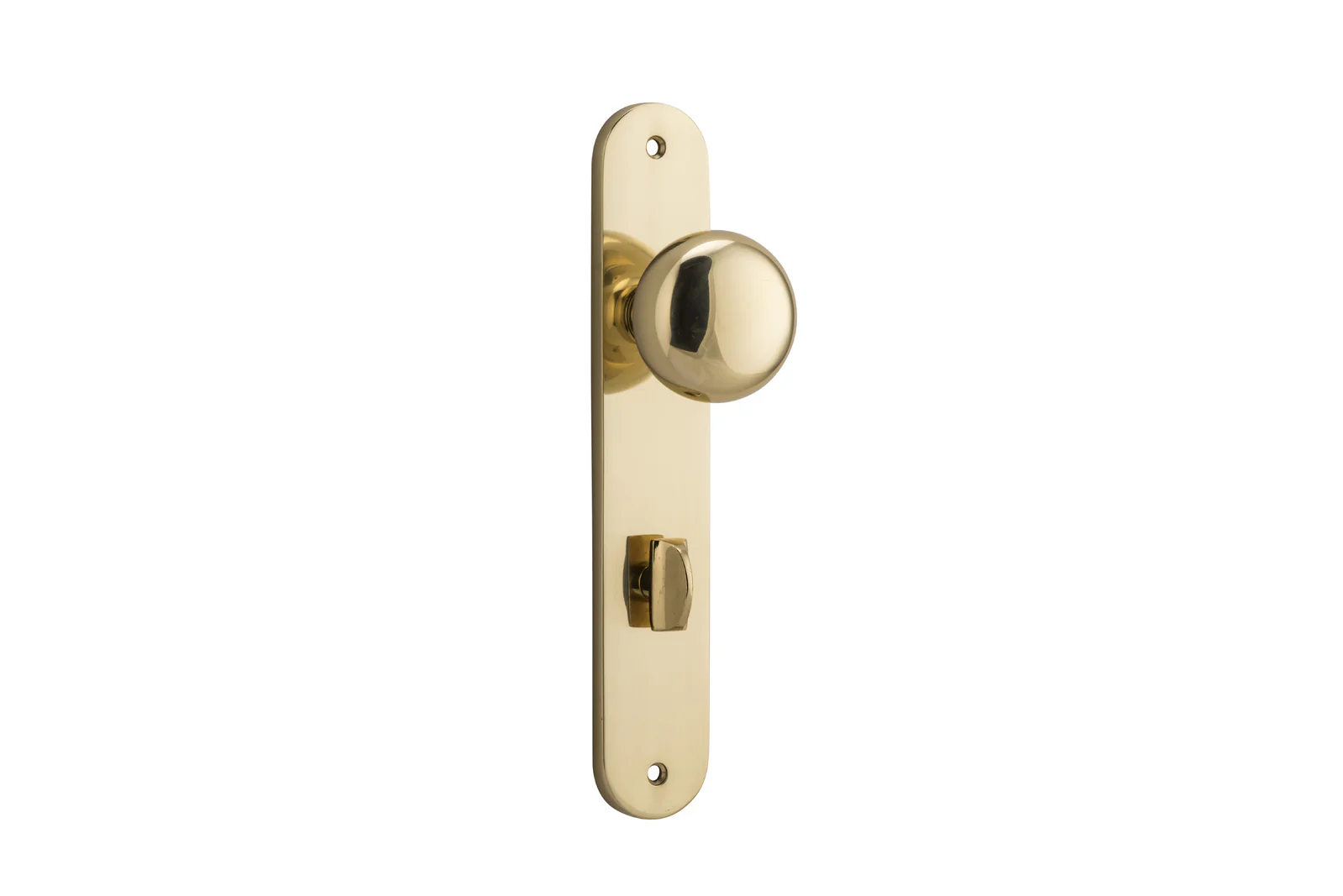 Iver Cambridge Door Knob on Oval Backplate Polished Brass - Image 4