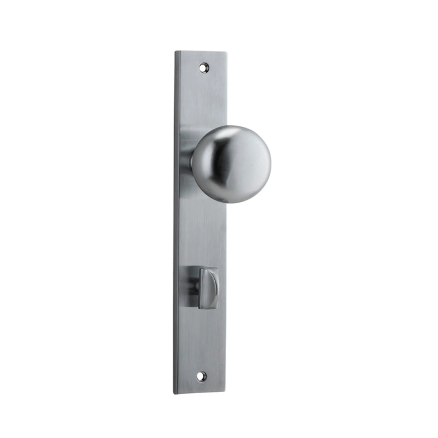 Iver Cambridge Door Knob on Rectangular Backplate Brushed Chrome - Image 4