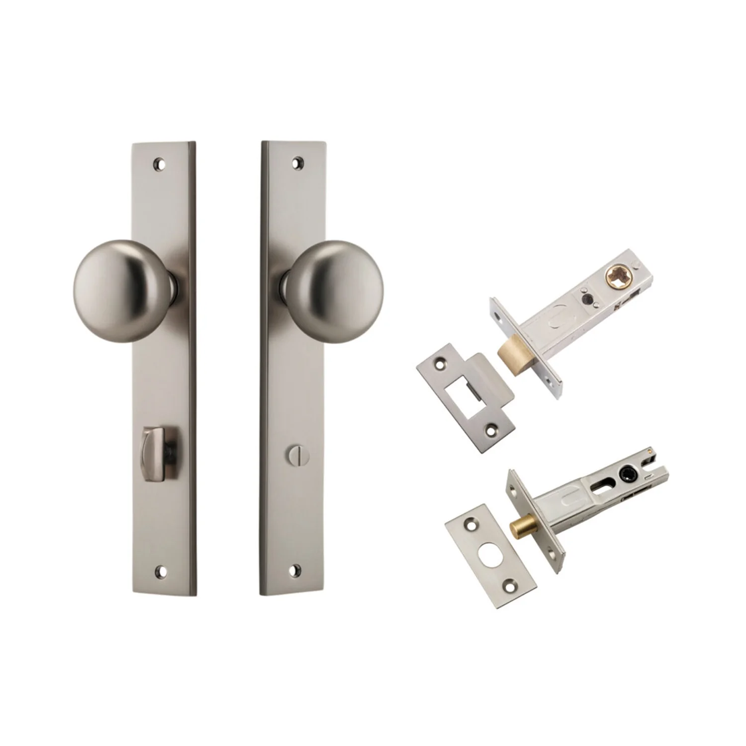Iver Cambridge Door Knob on Rectangular Backplate Privacy Kit with Turn - Image 13