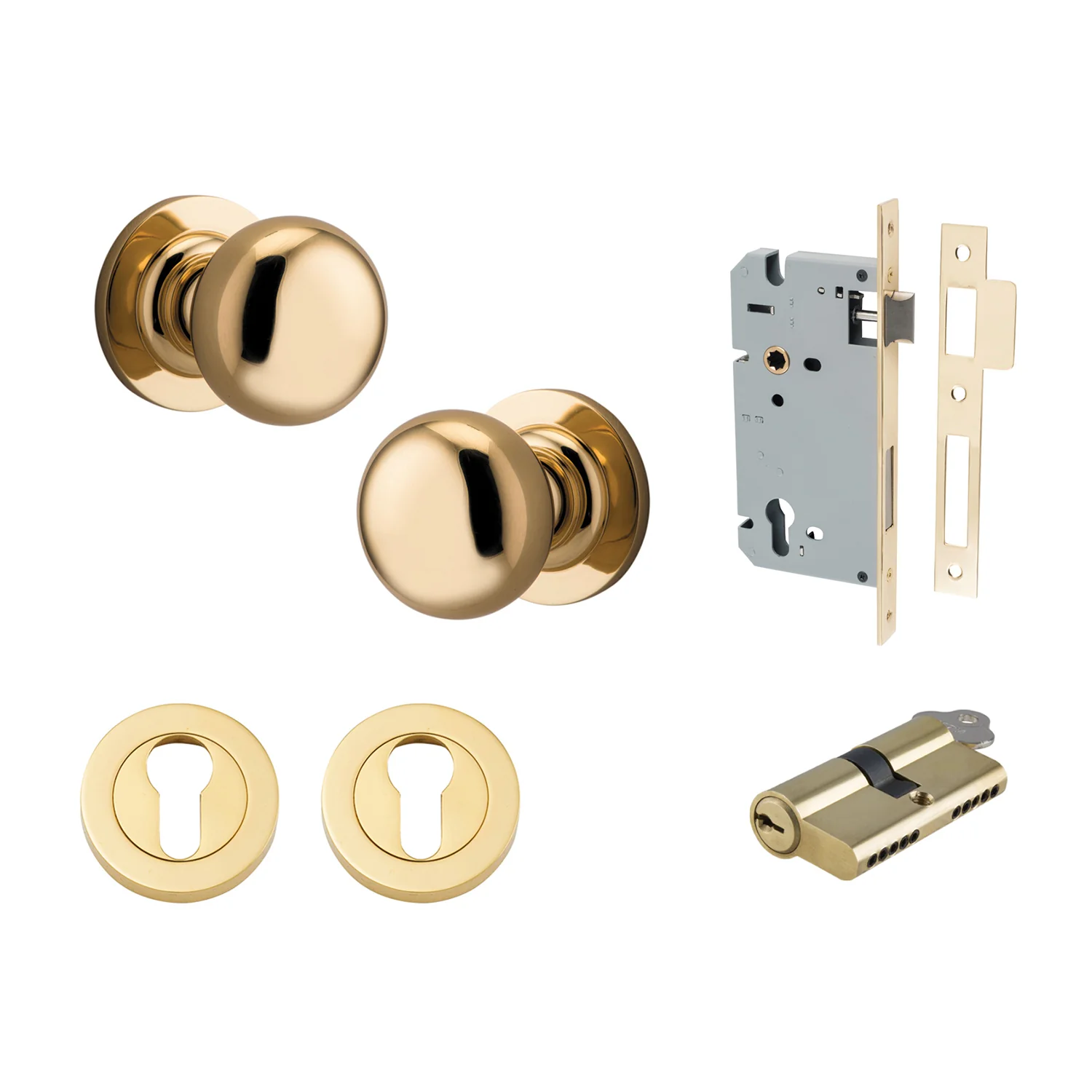 Iver Cambridge Door Knob on Round Rose Entrance Kit Key/Key - Available in Various Finishes - Image 10