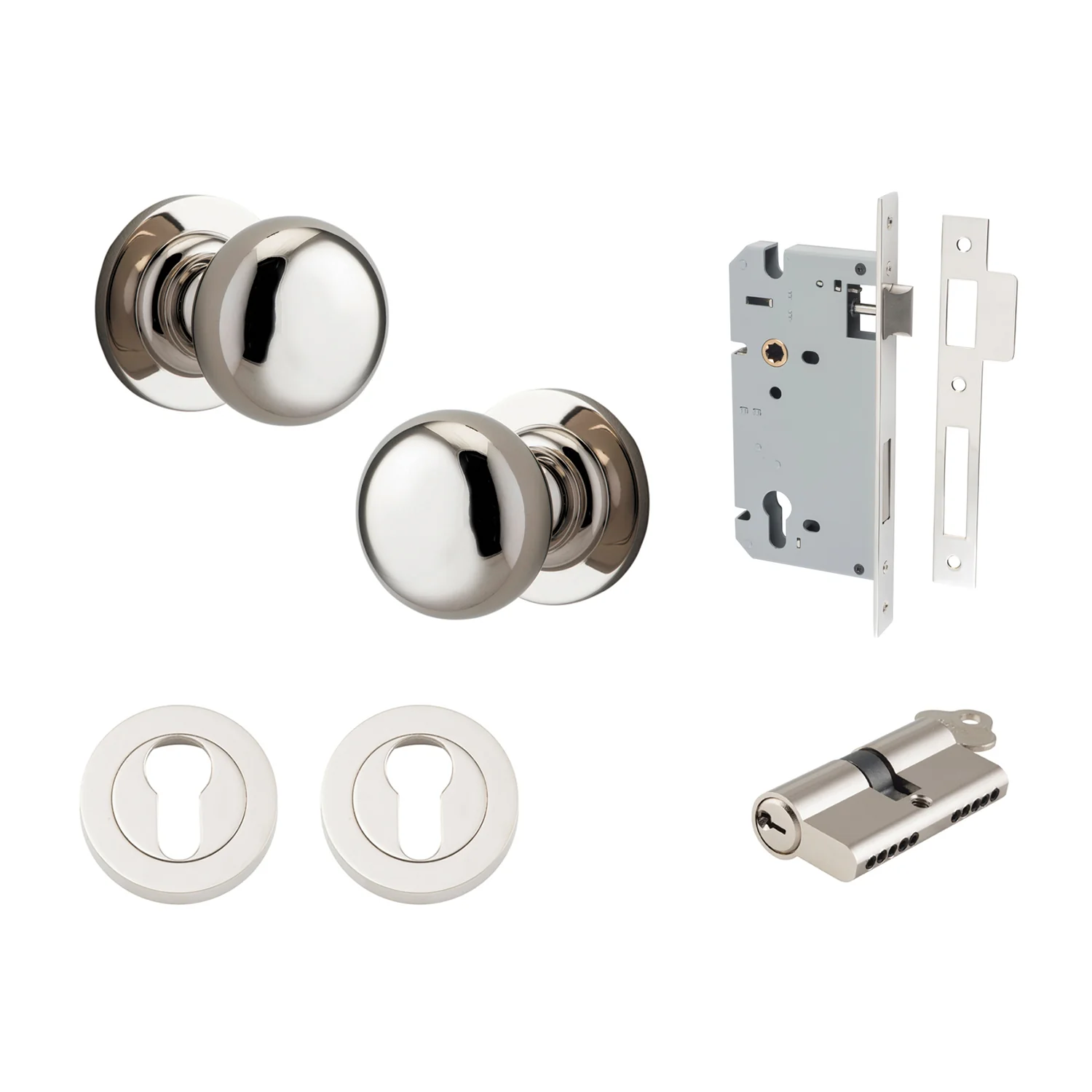 Iver Cambridge Door Knob on Round Rose Entrance Kit Key/Key - Available in Various Finishes - Image 12