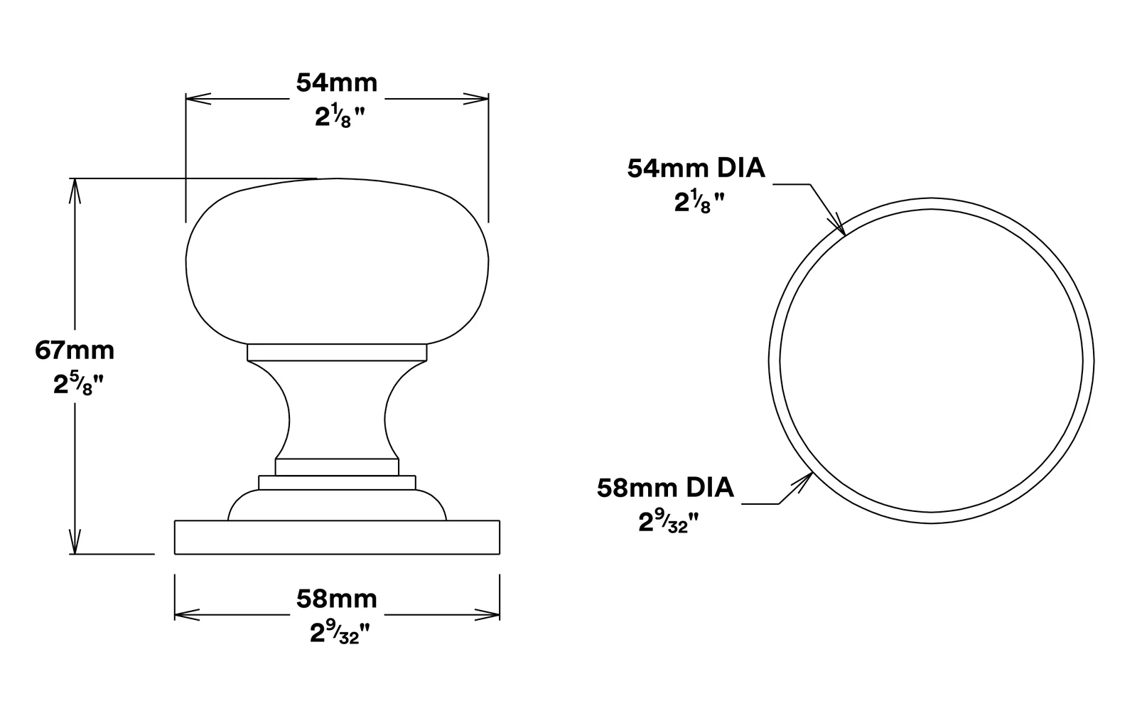 Iver Cambridge Door Knob on Round Rose Entrance Kit Key/Key - Available in Various Finishes - Image 2