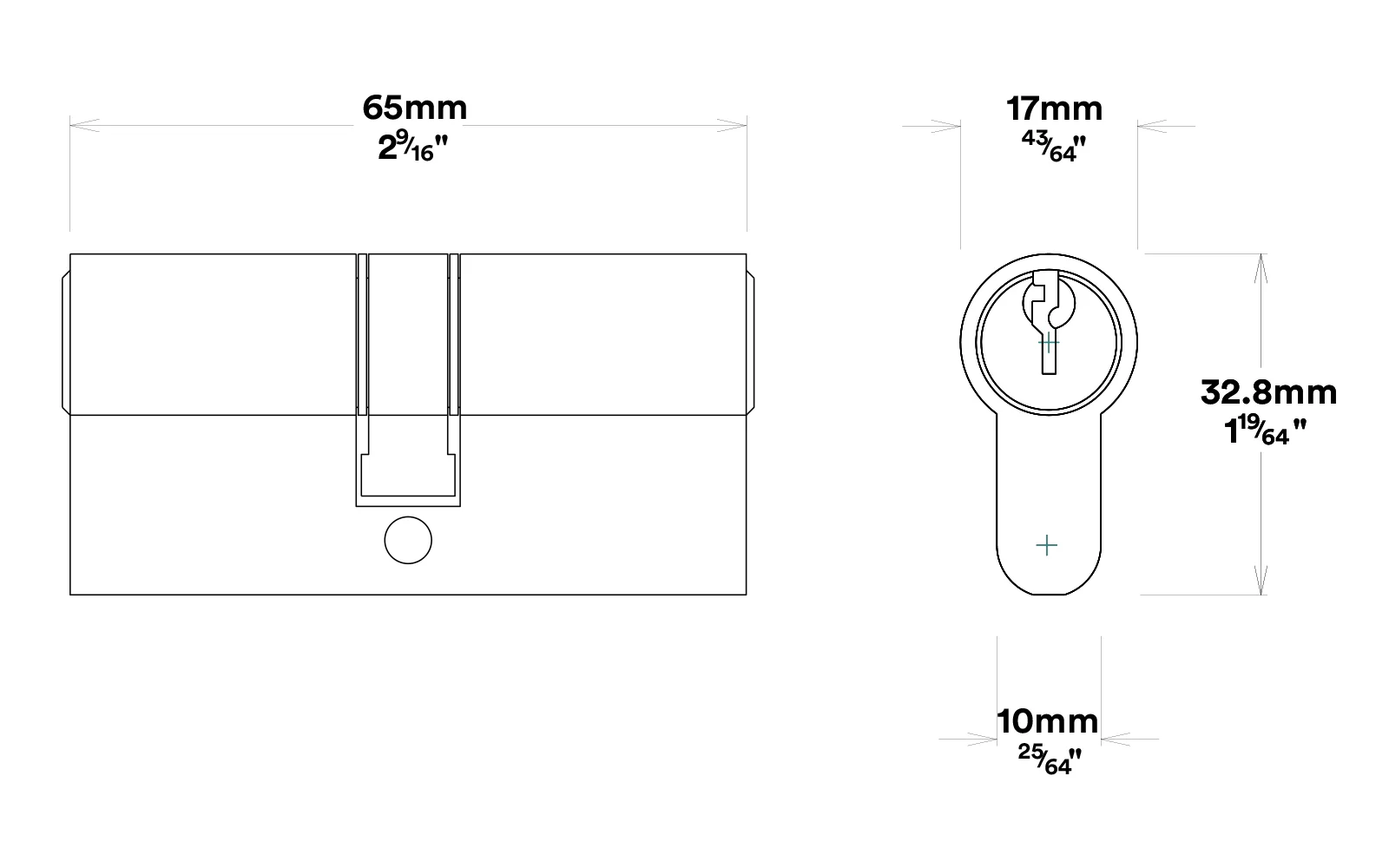 Iver Cambridge Door Knob on Round Rose Entrance Kit Key/Key - Available in Various Finishes - Image 4