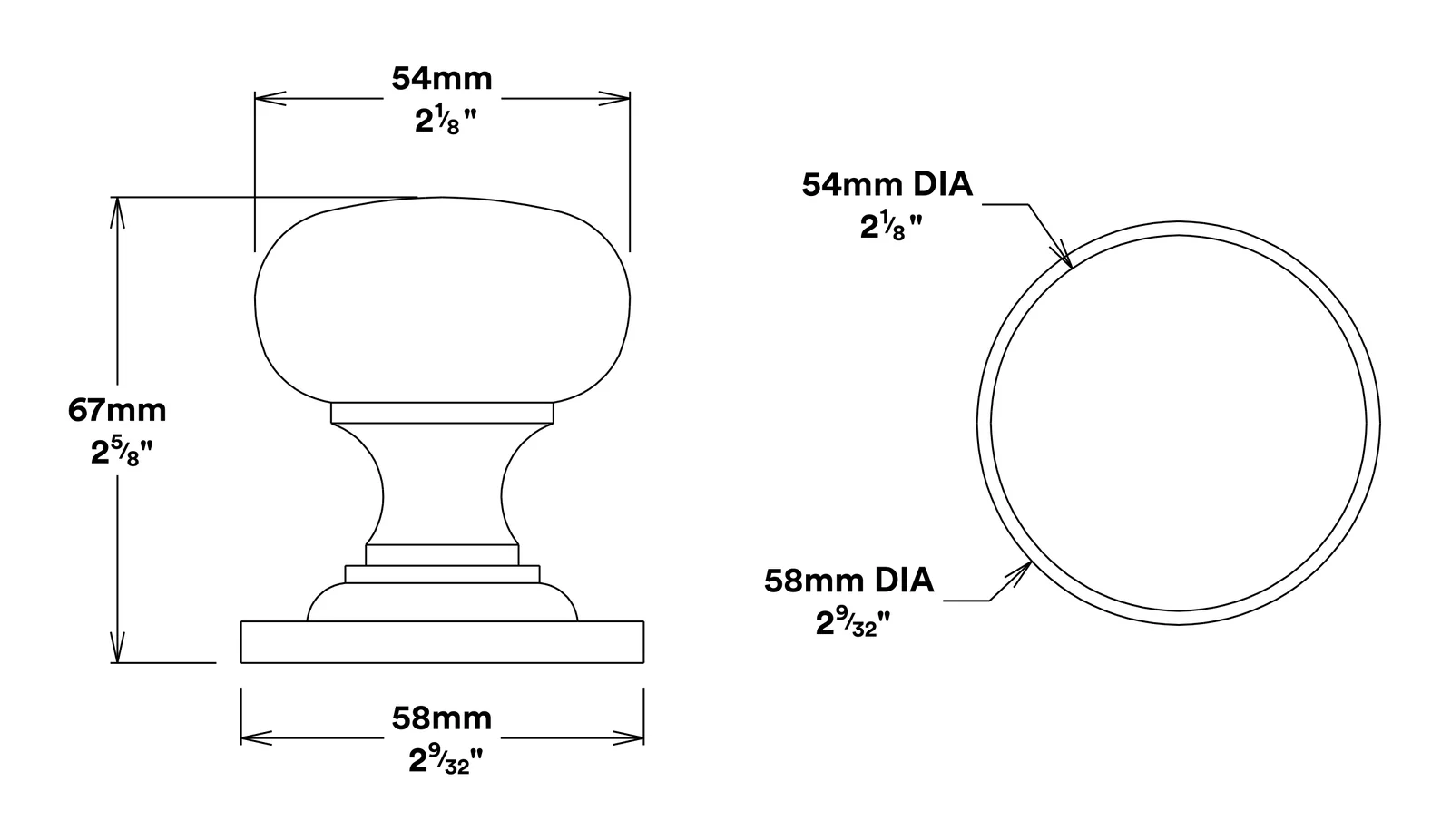 Iver Cambridge Door Knob on Round Rose Privacy Kit - Available in Various Finishes - Image 2