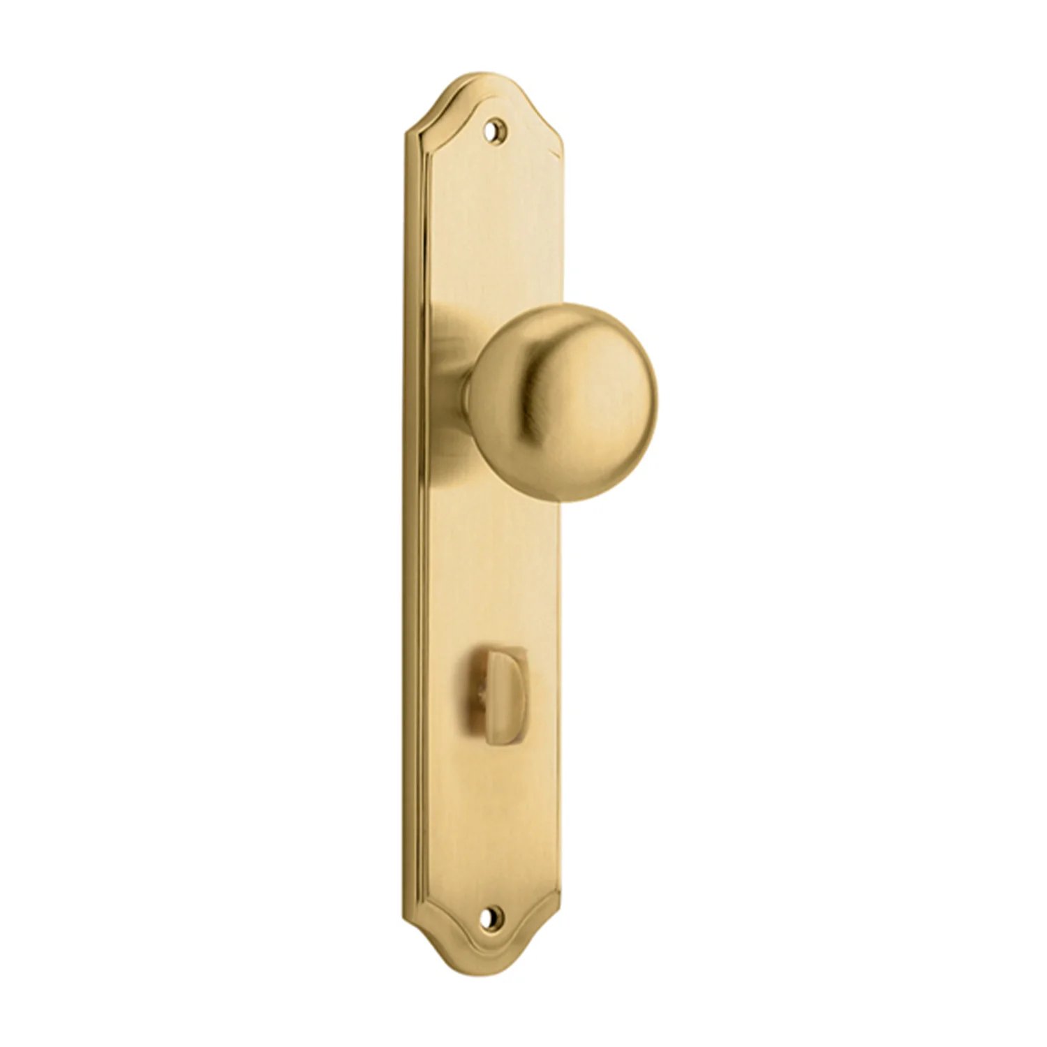 Iver Cambridge Door Knob on Shouldered Backplate Brushed Brass - Image 5