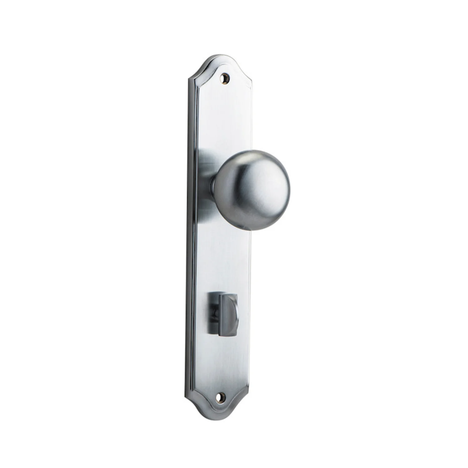 Iver Cambridge Door Knob on Shouldered Backplate Brushed Chrome - Image 4