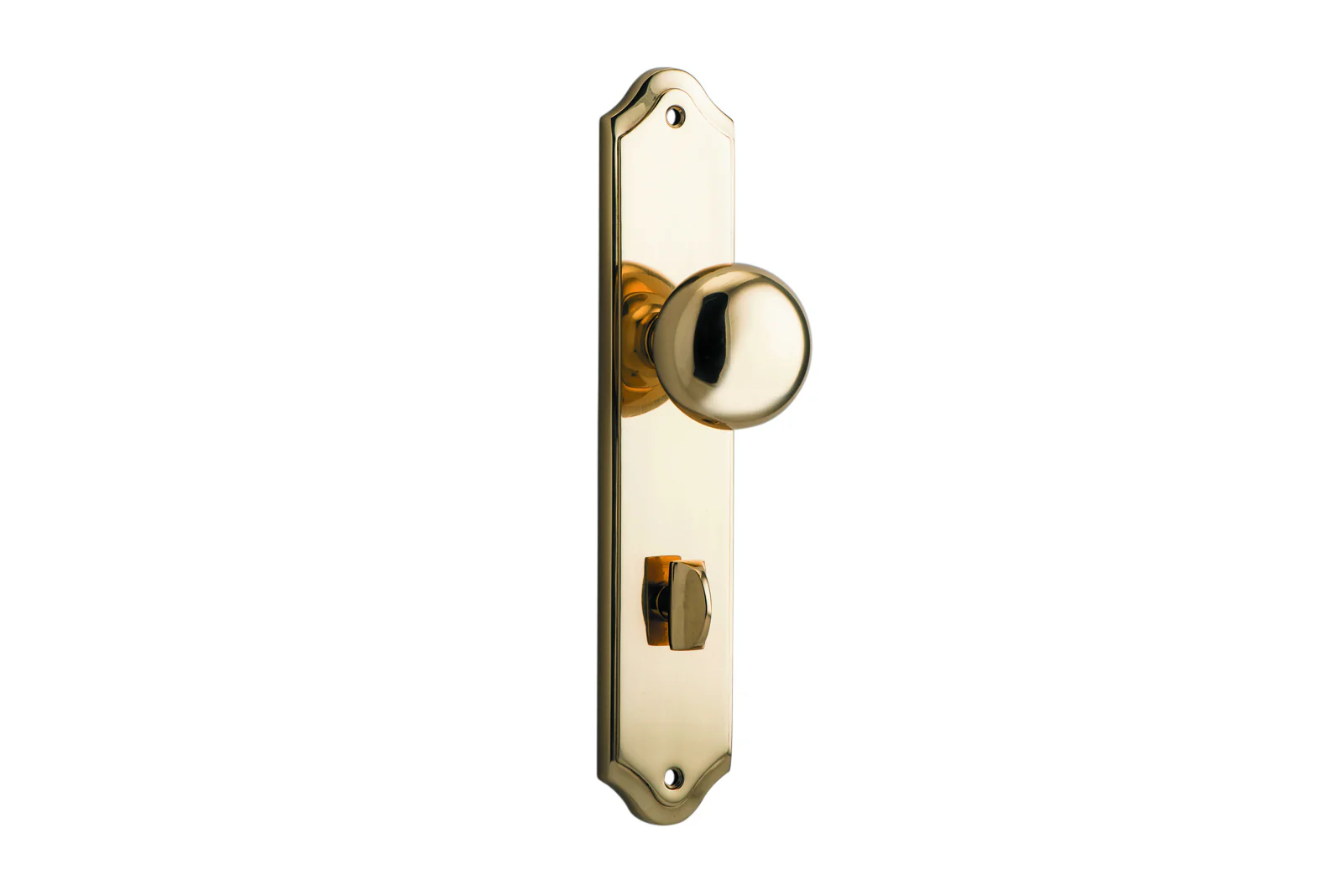 Iver Cambridge Door Knob on Shouldered Backplate Polished Brass - Image 4