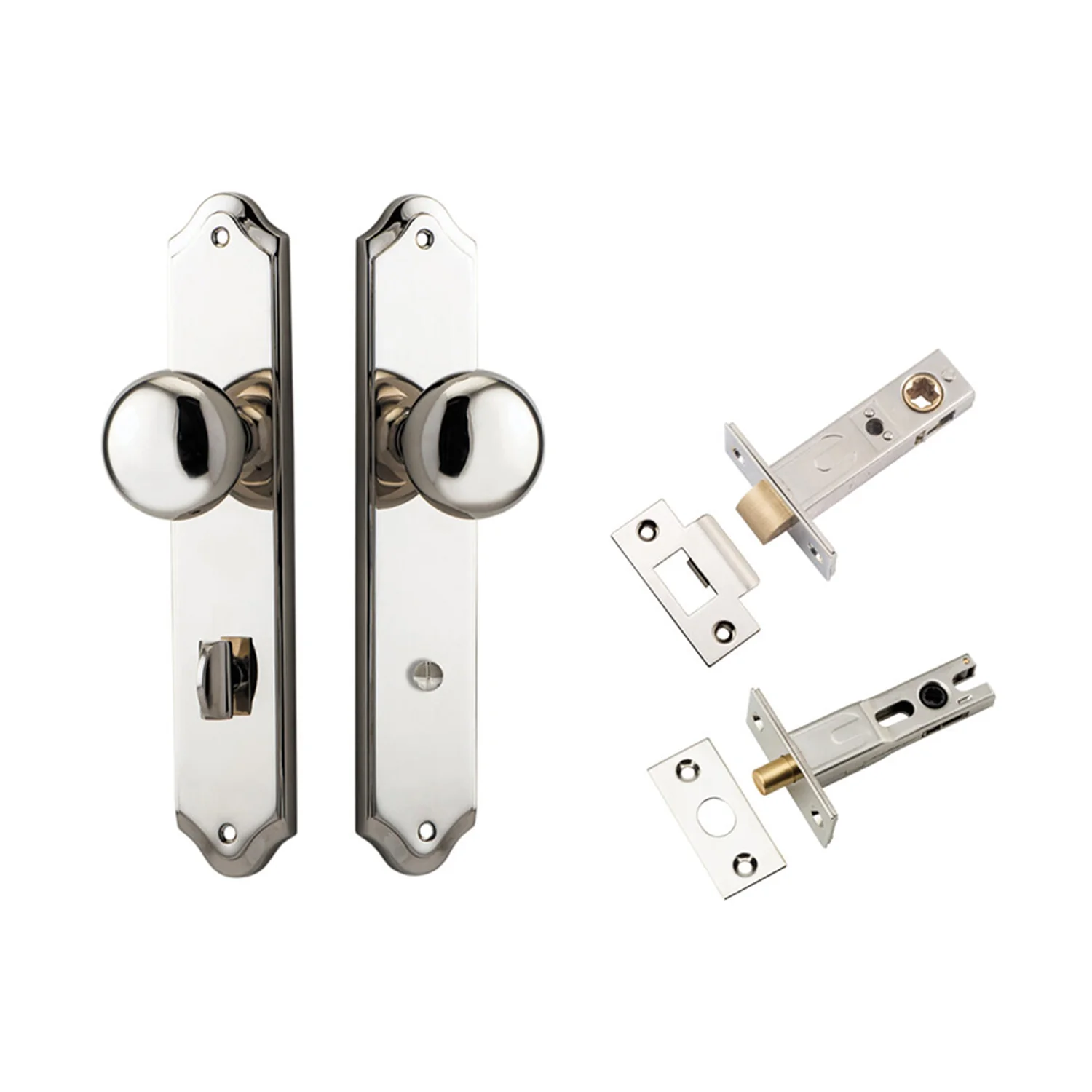 Iver Cambridge Door Knob on Shouldered Backplate Privacy Kit with Turn - Image 11