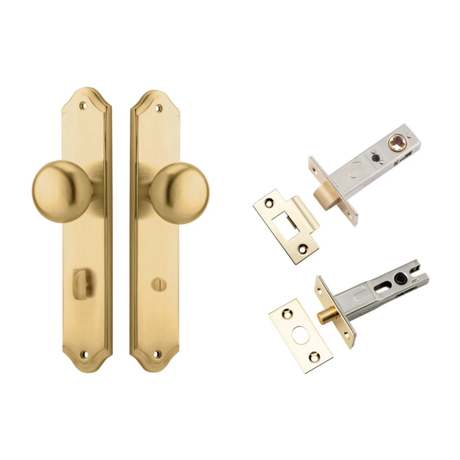 Iver Cambridge Door Knob on Shouldered Backplate Privacy Kit with Turn - Image 14