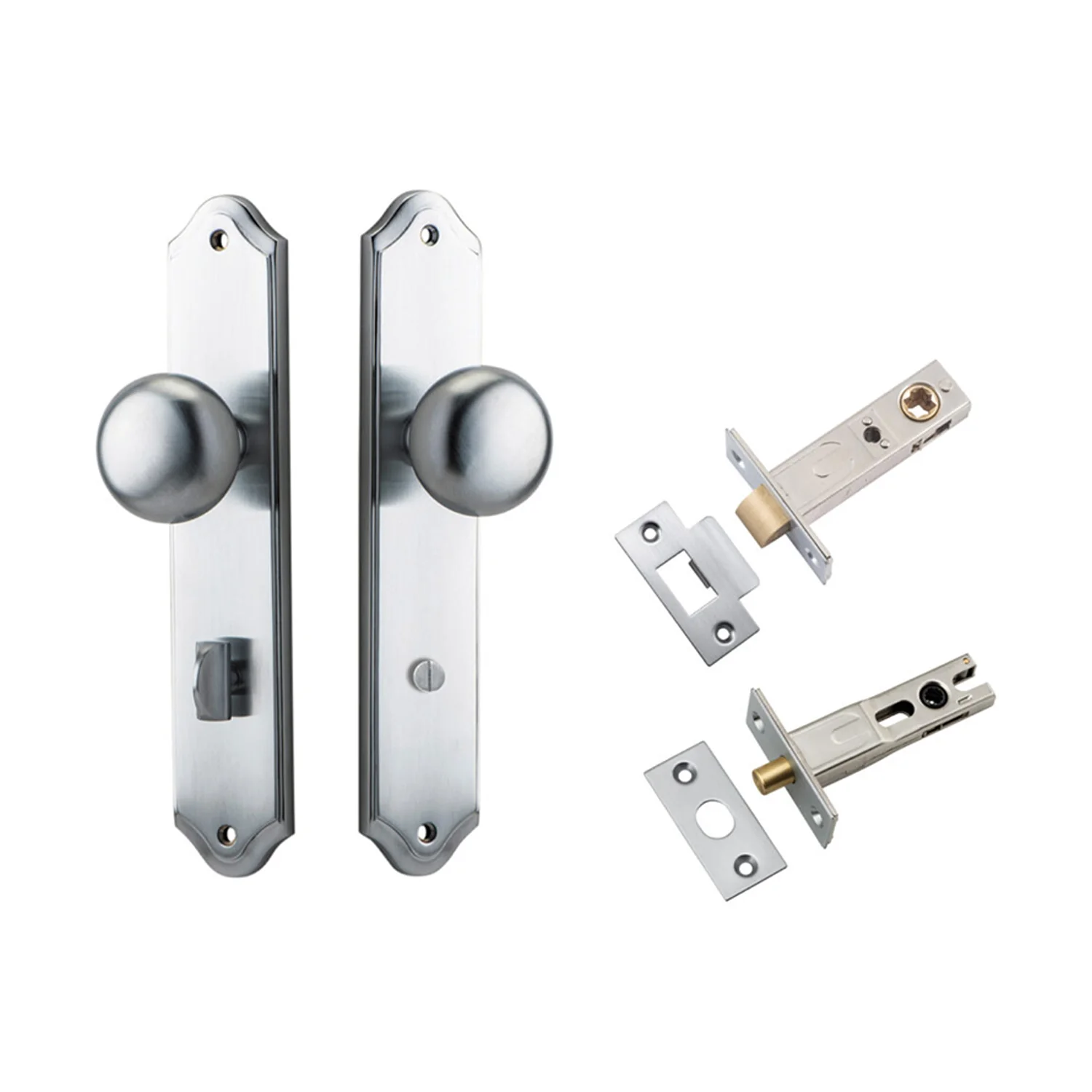 Iver Cambridge Door Knob on Shouldered Backplate Privacy Kit with Turn - Image 6