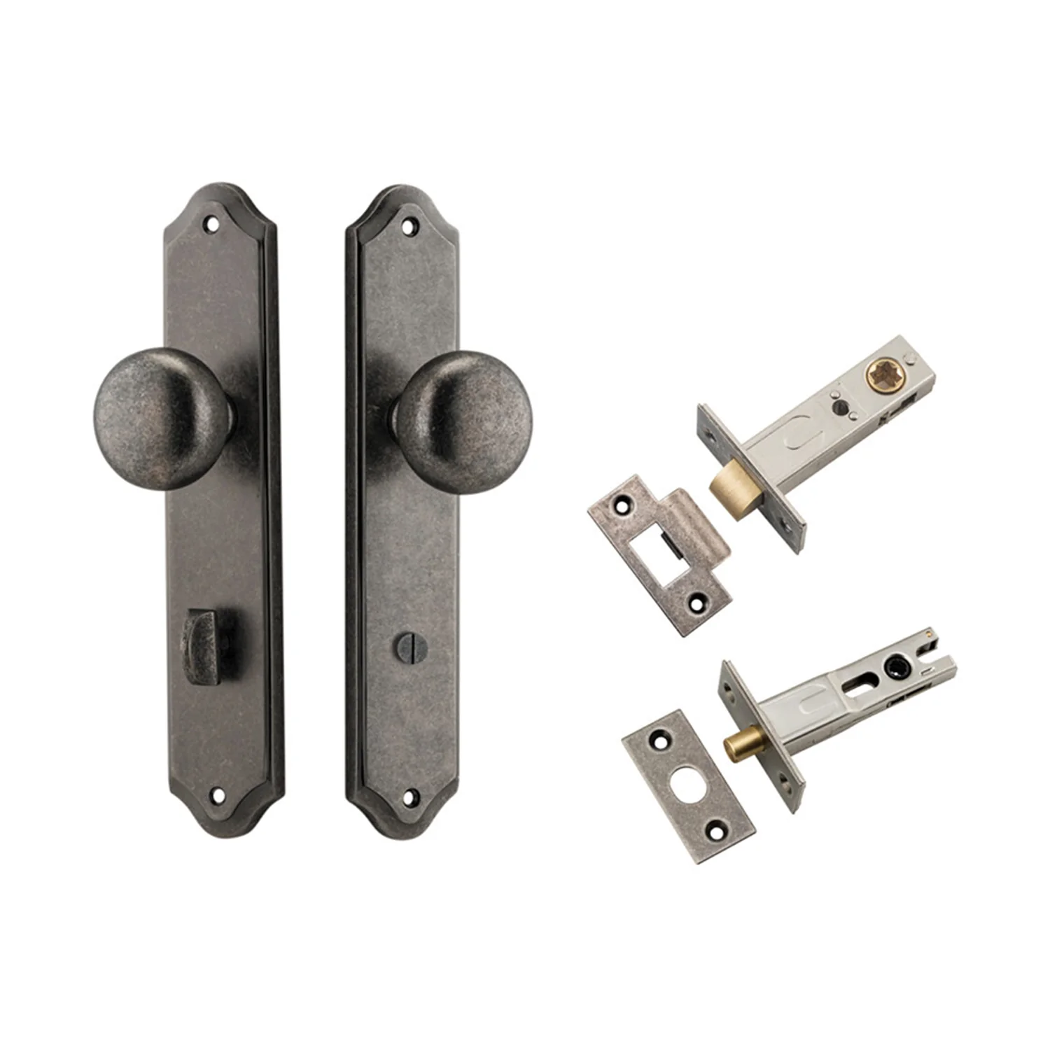 Iver Cambridge Door Knob on Shouldered Backplate Privacy Kit with Turn - Image 7