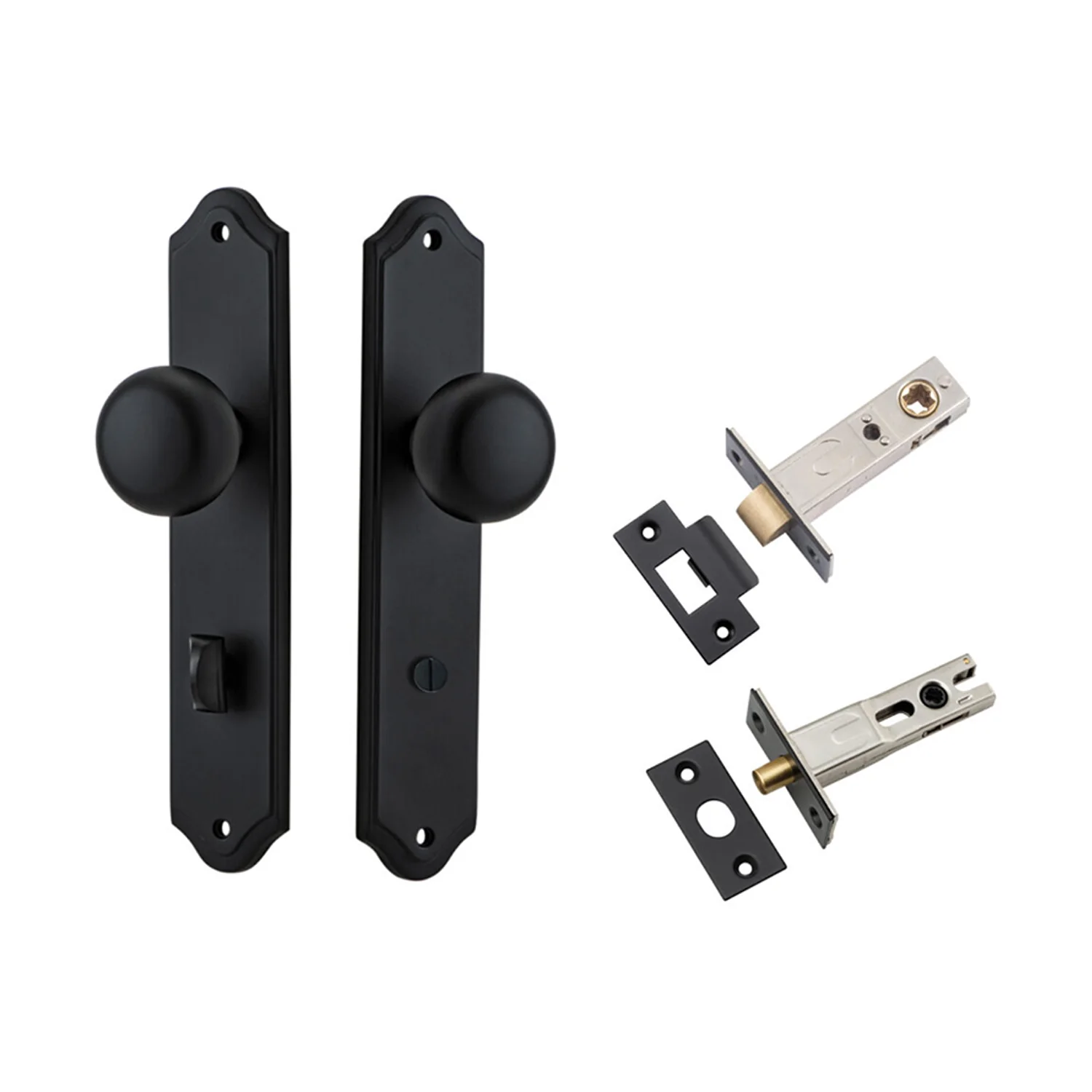 Iver Cambridge Door Knob on Shouldered Backplate Privacy Kit with Turn - Image 8
