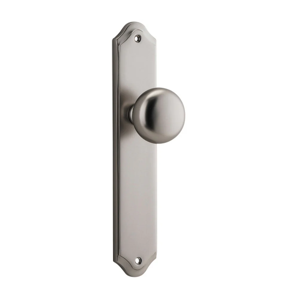 Iver Cambridge Door Knob on Shouldered Backplate Satin Nickel - Image 2