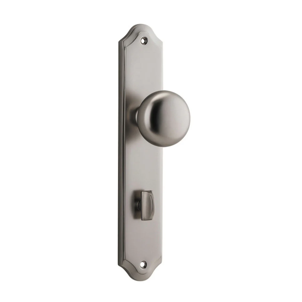 Iver Cambridge Door Knob on Shouldered Backplate Satin Nickel - Image 4