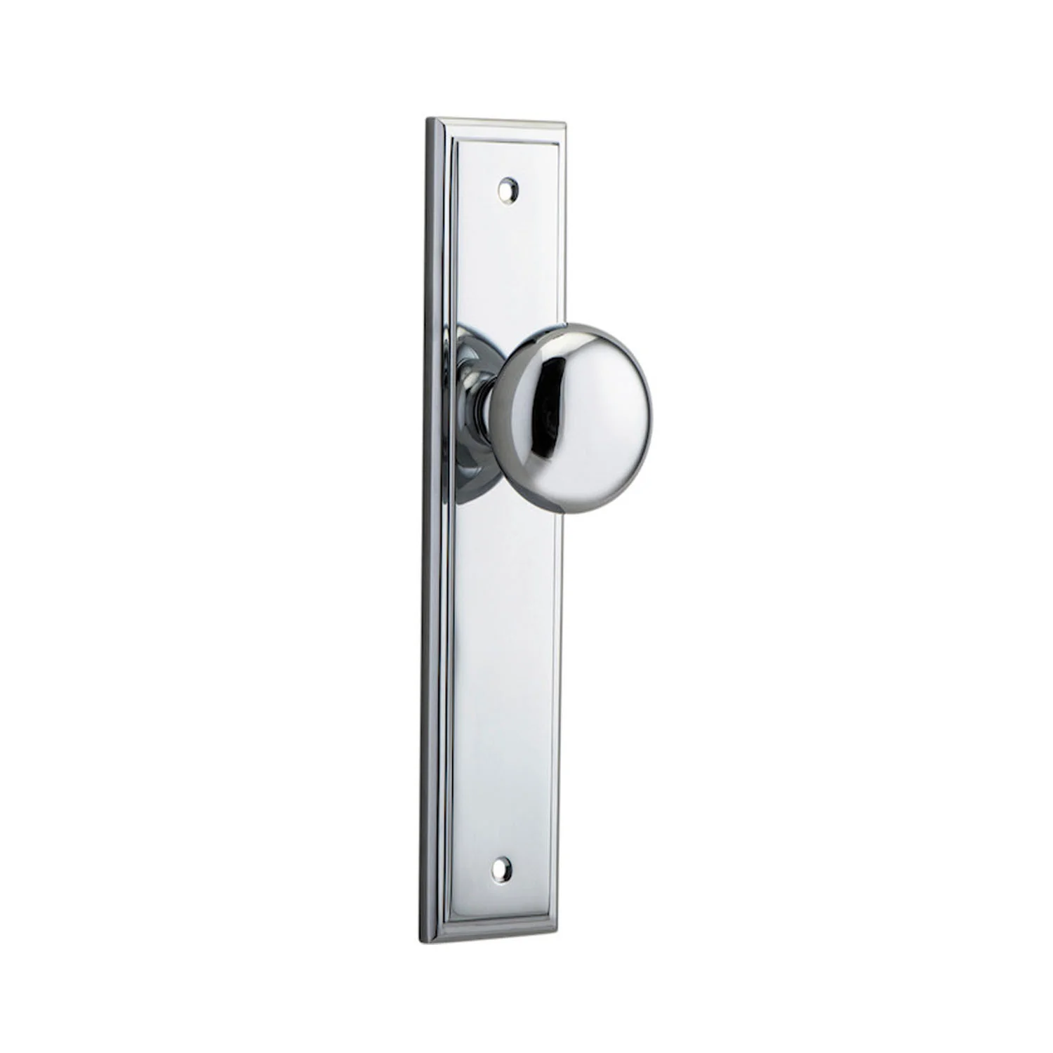Iver Cambridge Door Knob on Stepped Backplate Chrome Plated - Image 2