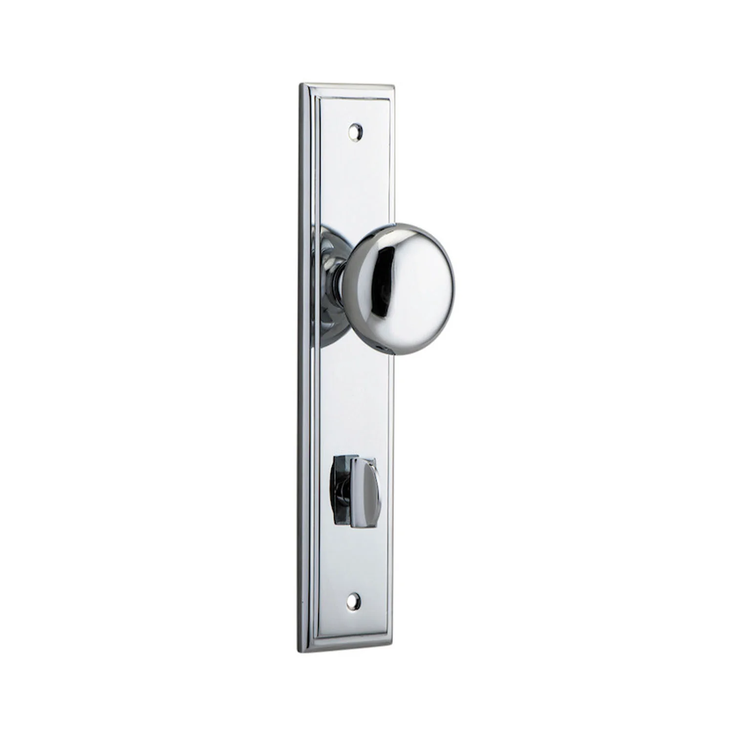 Iver Cambridge Door Knob on Stepped Backplate Chrome Plated - Image 4