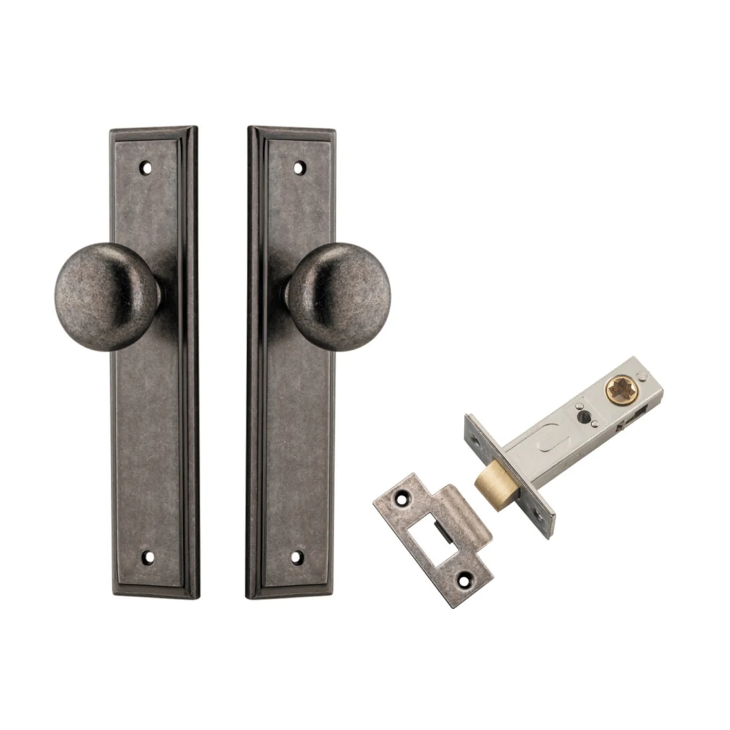 Iver Cambridge Door Knob on Stepped Backplate Passage Kit - Available in Various Finishes - Image 6