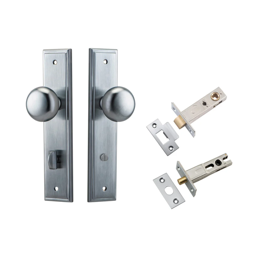 Iver Cambridge Door Knob on Stepped Backplate Privacy Kit with Turn - Available in Various Finishes - Image 6