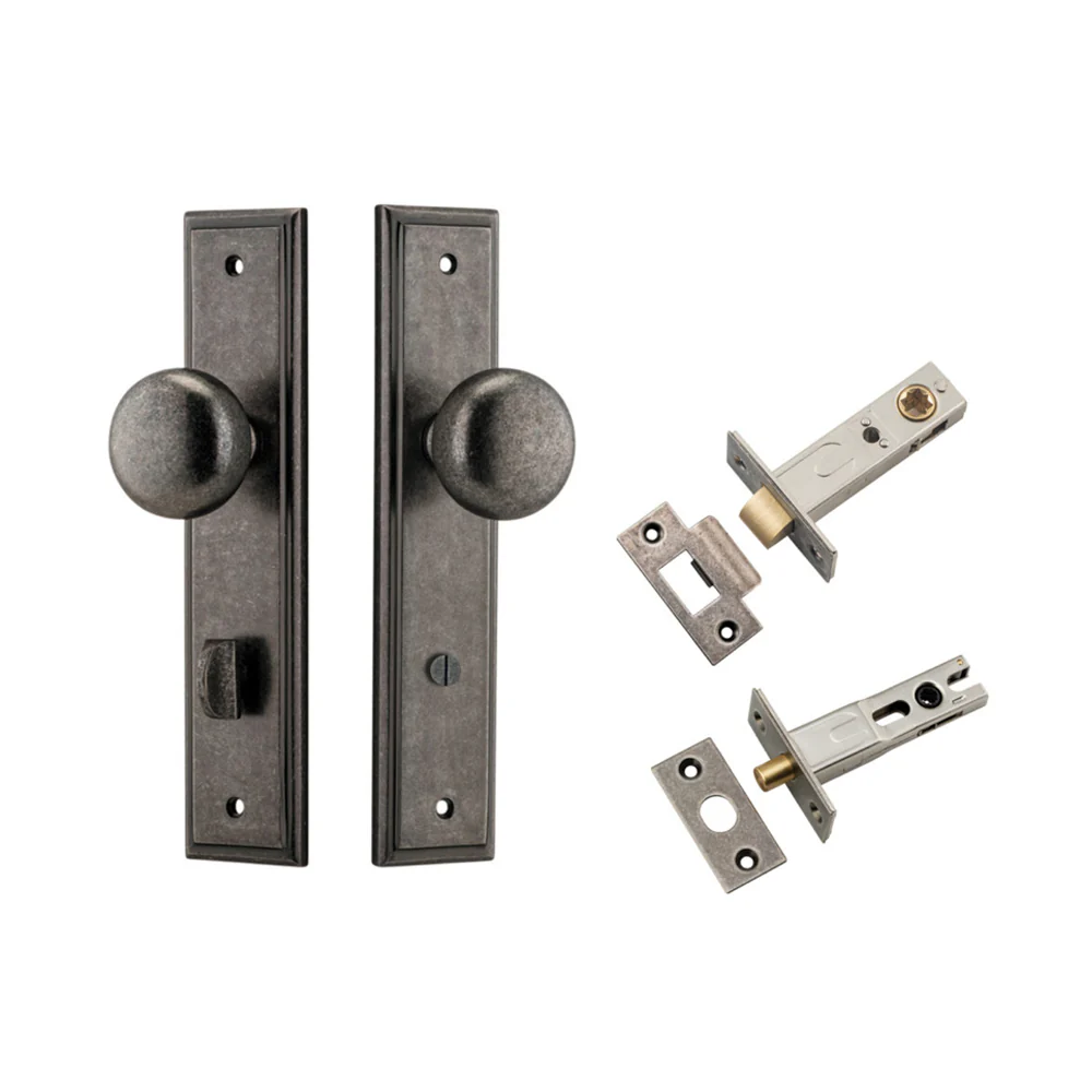 Iver Cambridge Door Knob on Stepped Backplate Privacy Kit with Turn - Available in Various Finishes - Image 7