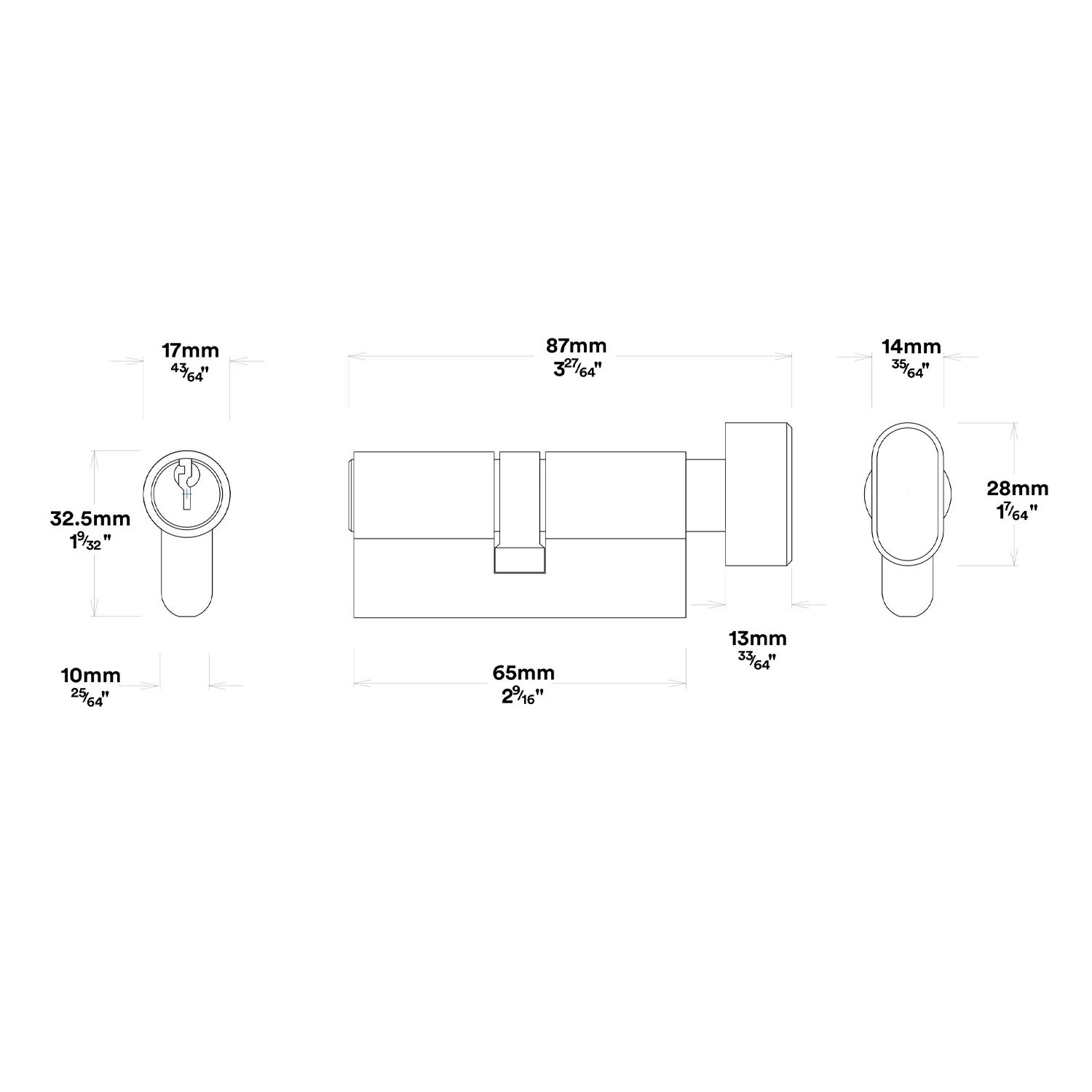 Iver Como Door Lever Handle on Chamfered Backplate Entrance Kit Key/Key - Image 4
