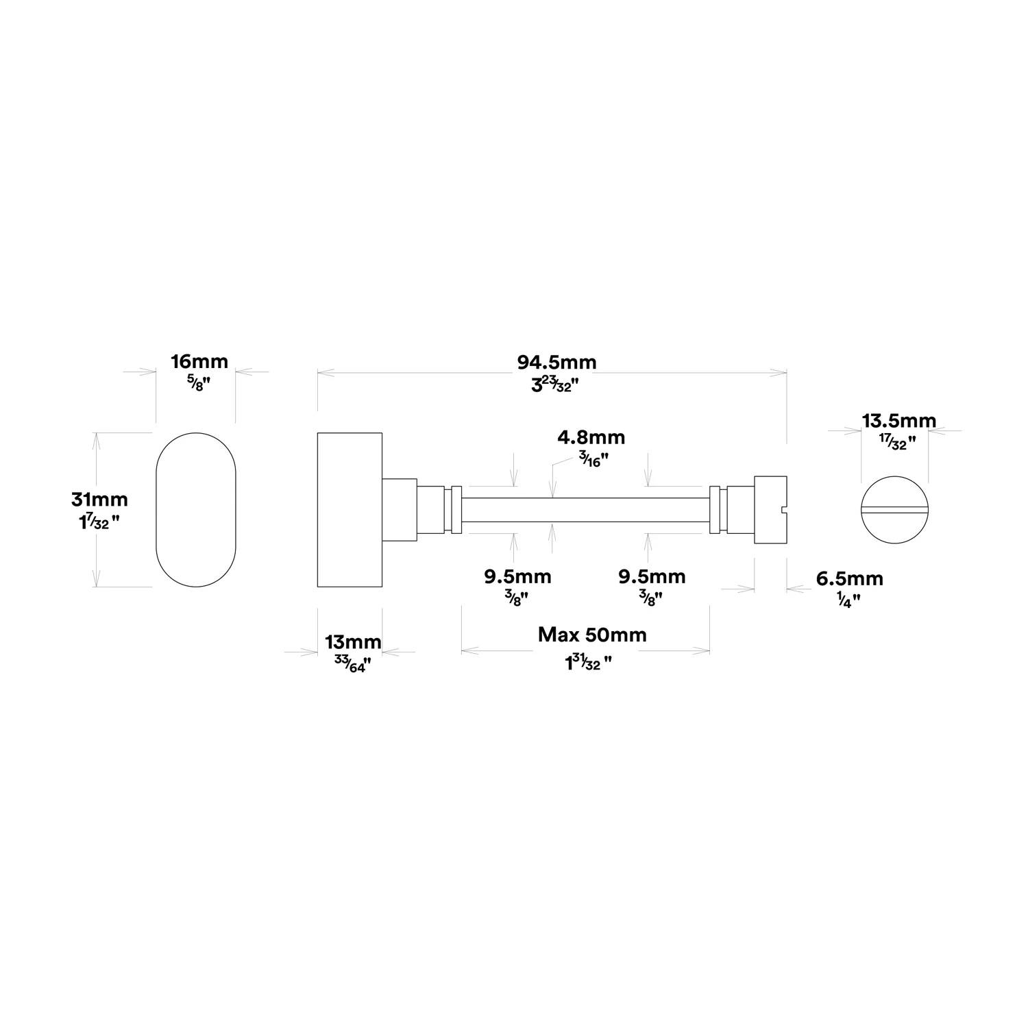 Iver Como Door Lever Handle on Chamfered Backplate Privacy Kit - Available in Various Finishes - Image 3