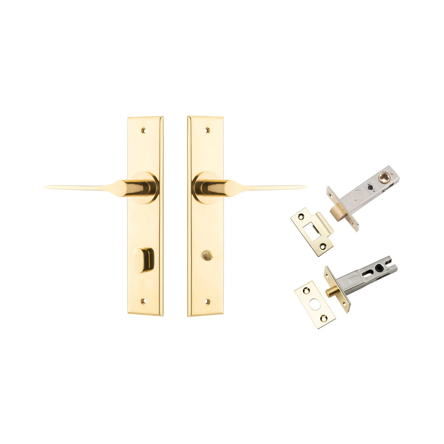 Iver Como Door Lever Handle on Chamfered Backplate Privacy Kit - Available in Various Finishes - Image 6