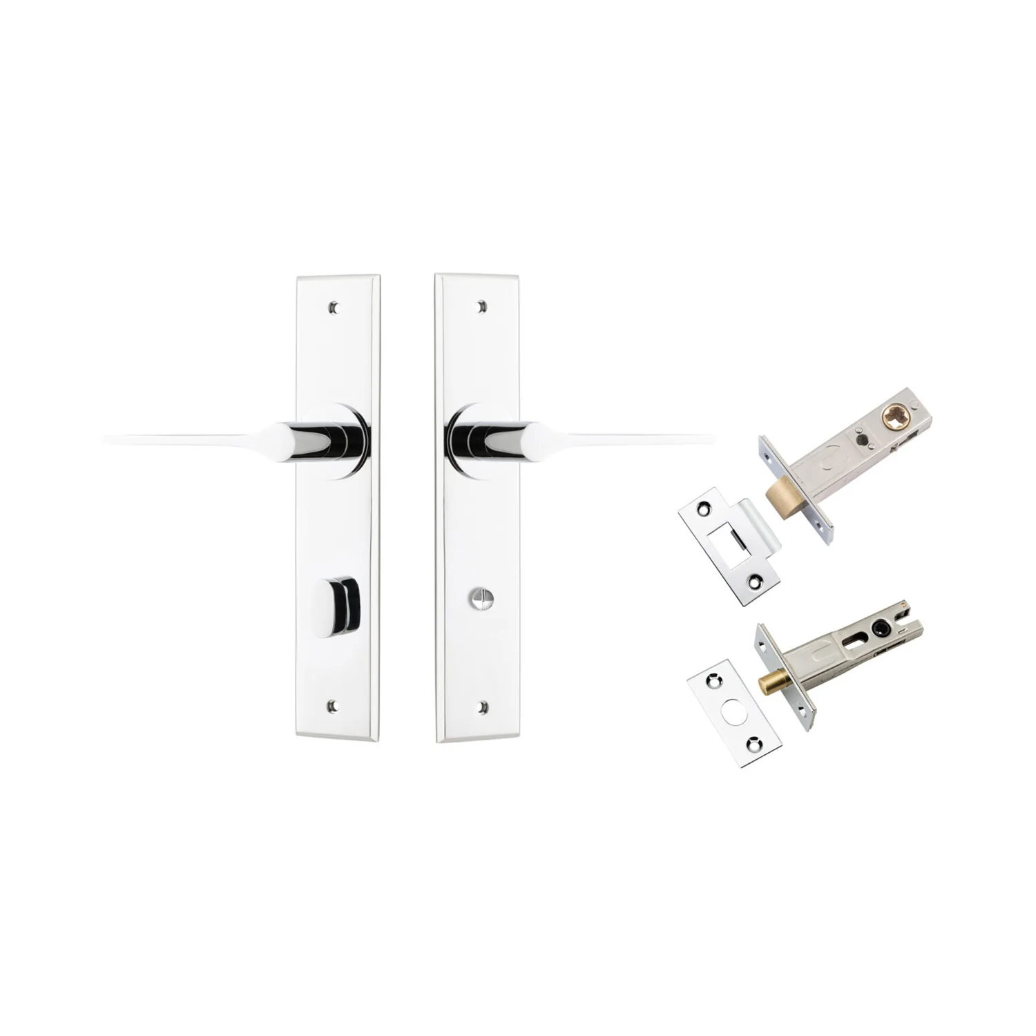 Iver Como Door Lever Handle on Chamfered Backplate Privacy Kit - Available in Various Finishes - Image 8