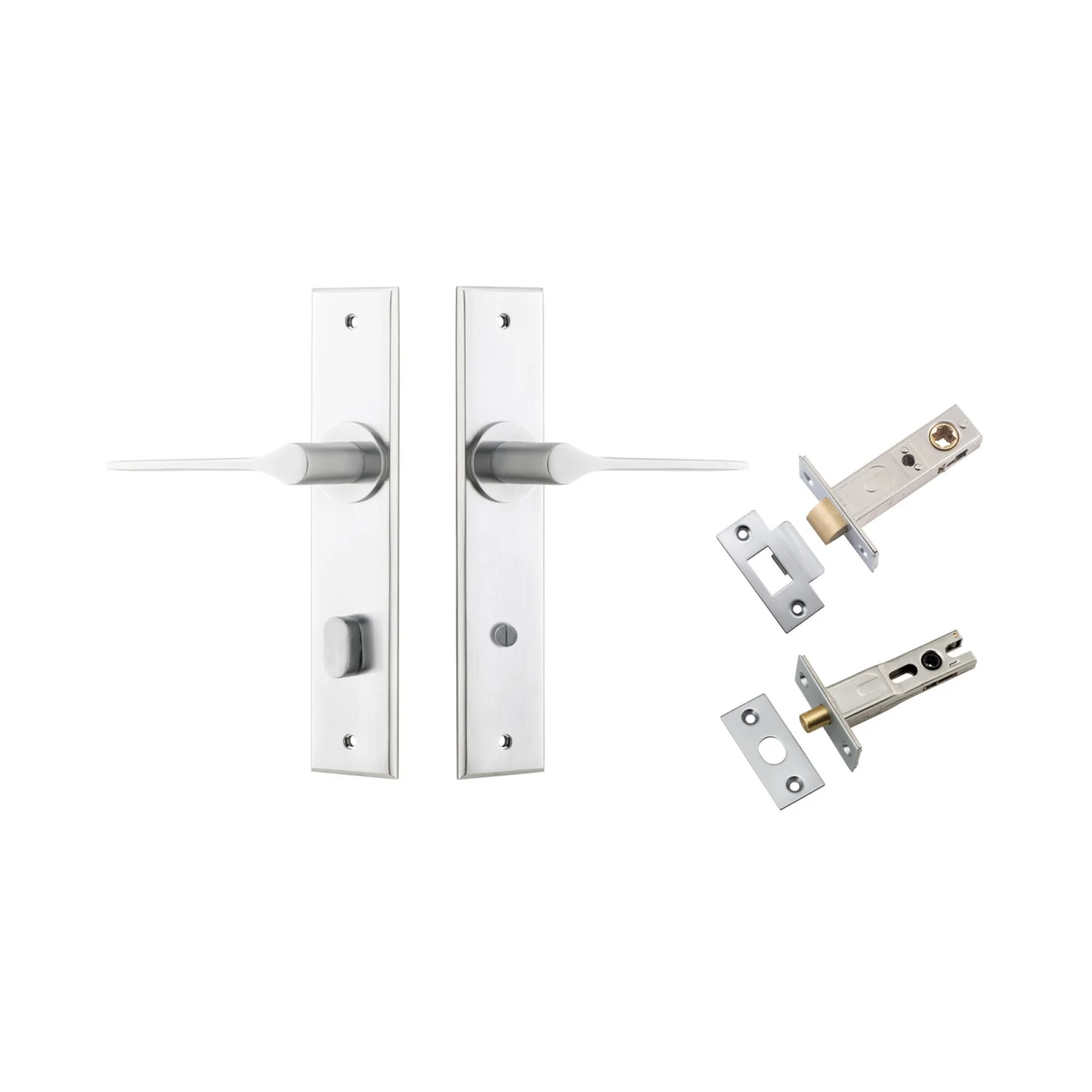 Iver Como Door Lever Handle on Chamfered Backplate Privacy Kit - Available in Various Finishes - Image 9