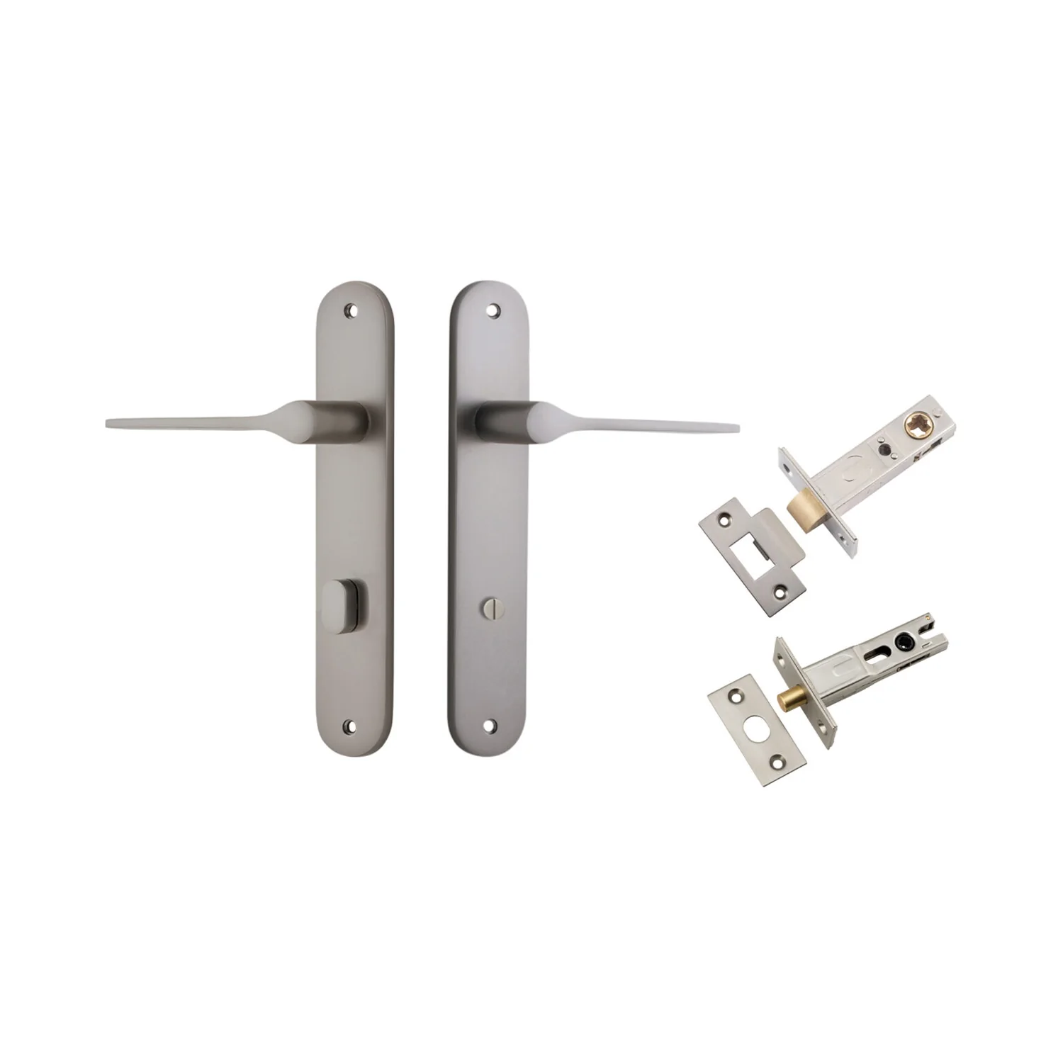Iver Como Door Lever Handle on Oval Backplate Privacy Kit - Available in Various Finishes - Image 11
