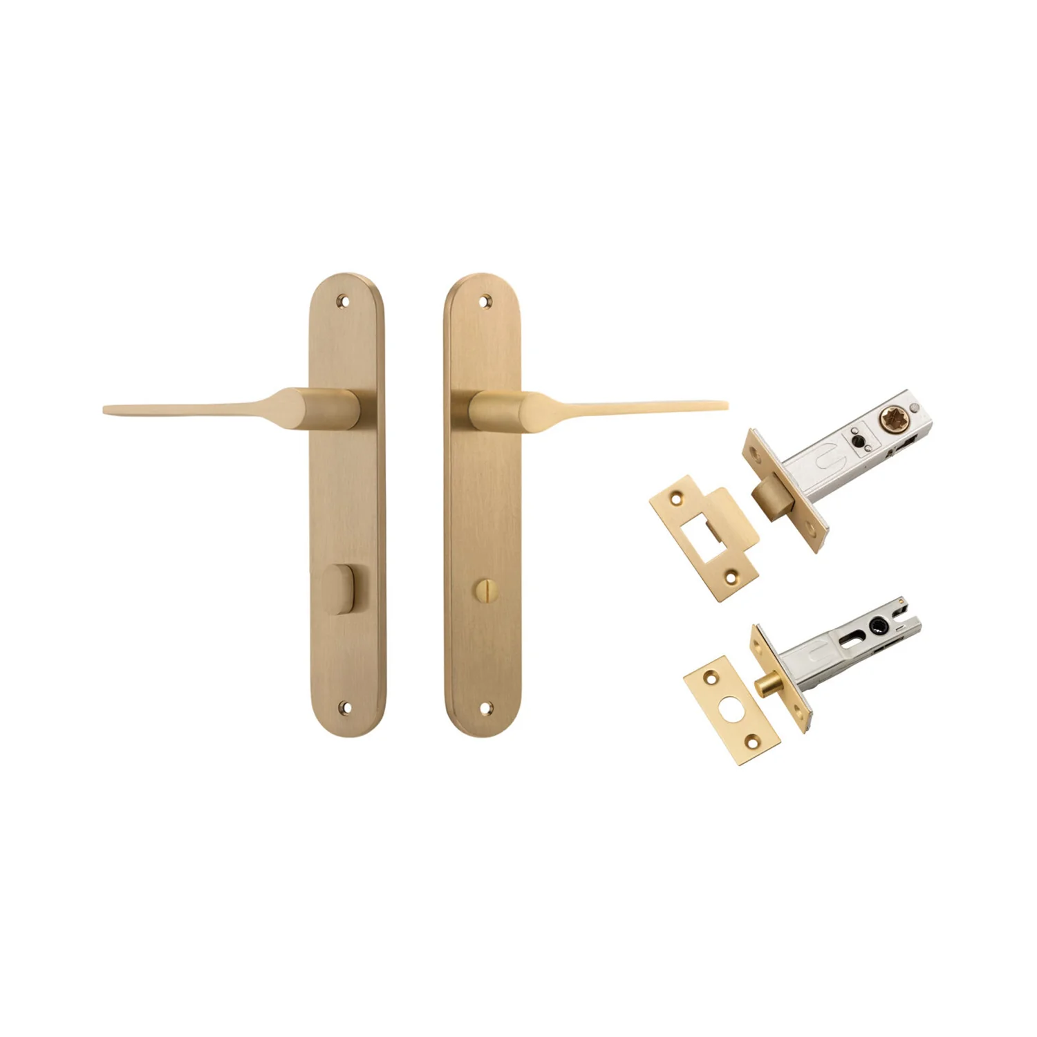 Iver Como Door Lever Handle on Oval Backplate Privacy Kit - Available in Various Finishes - Image 12