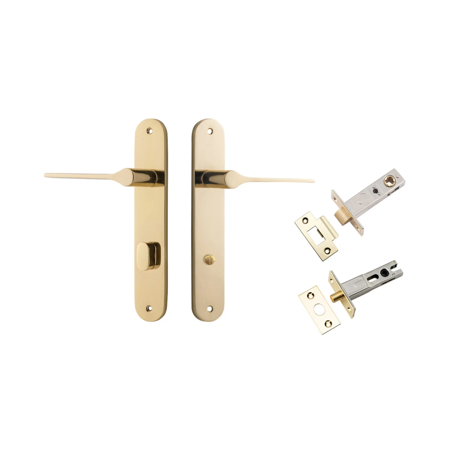 Iver Como Door Lever Handle on Oval Backplate Privacy Kit - Available in Various Finishes - Image 6